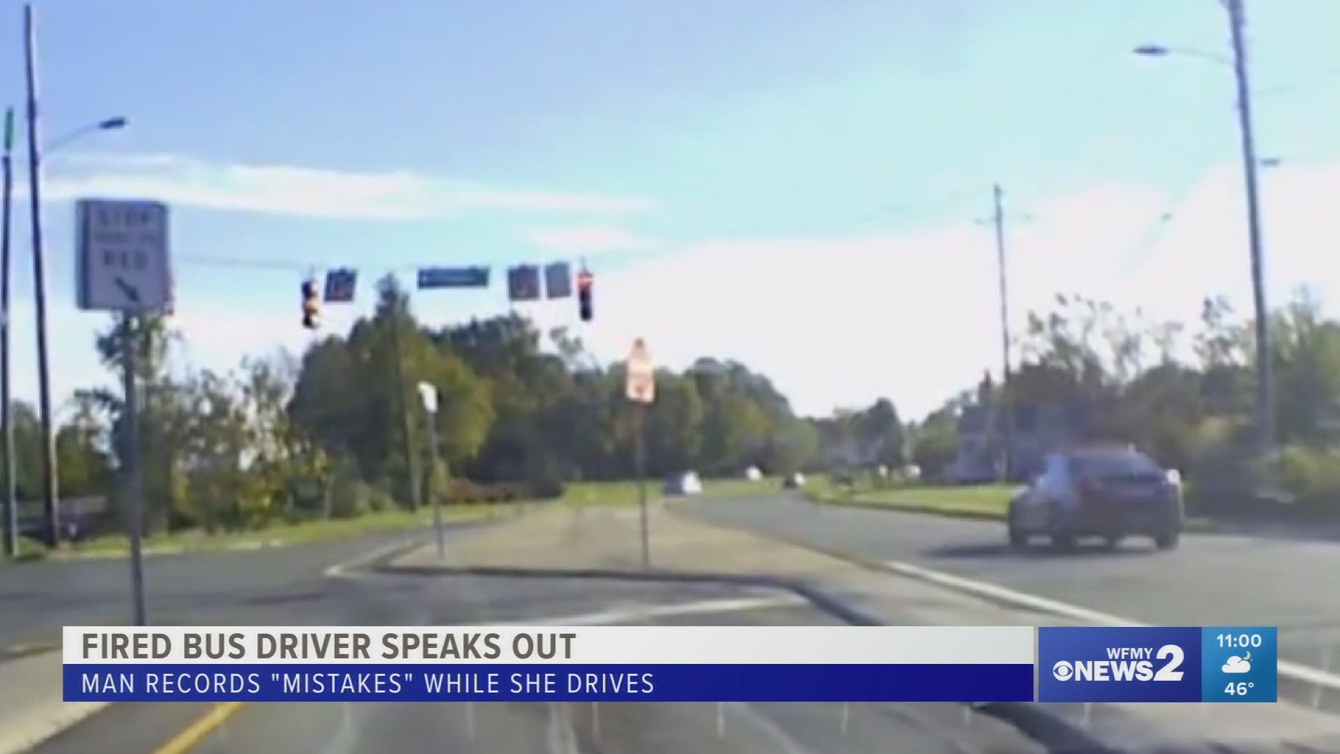A Triad school bus driver fired for blowing past a stoplight and stop sign in Greensboro shares her side of the story.