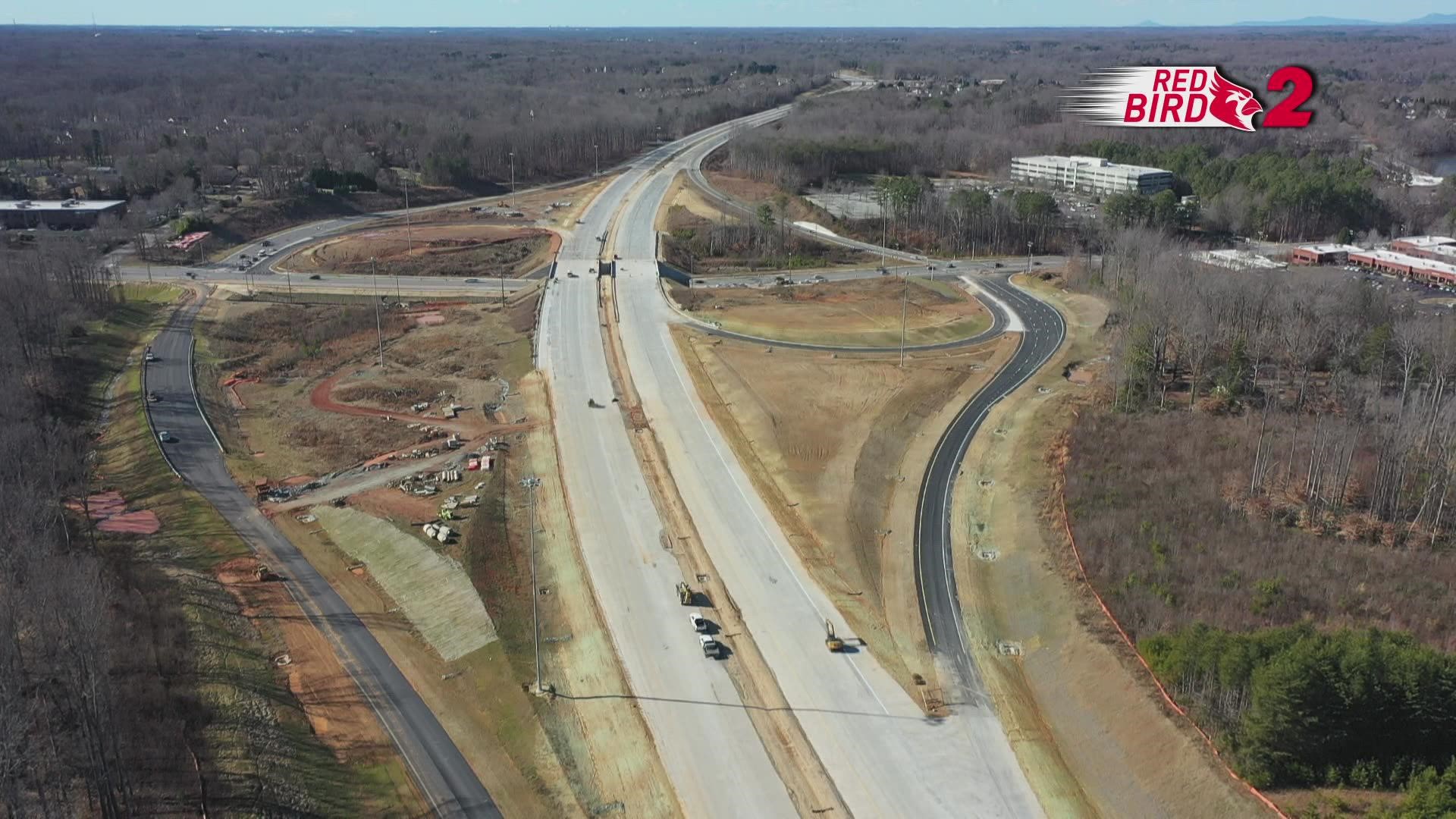 The urban loop project circling Greensboro is expected to be completed in January, NCDOT says.