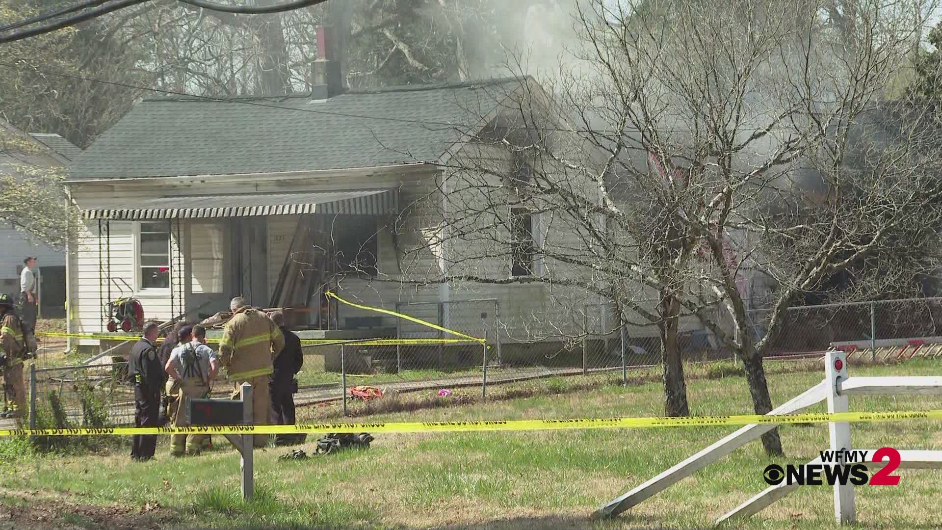 Greensboro fire crews said two children were inside the house during the fire.