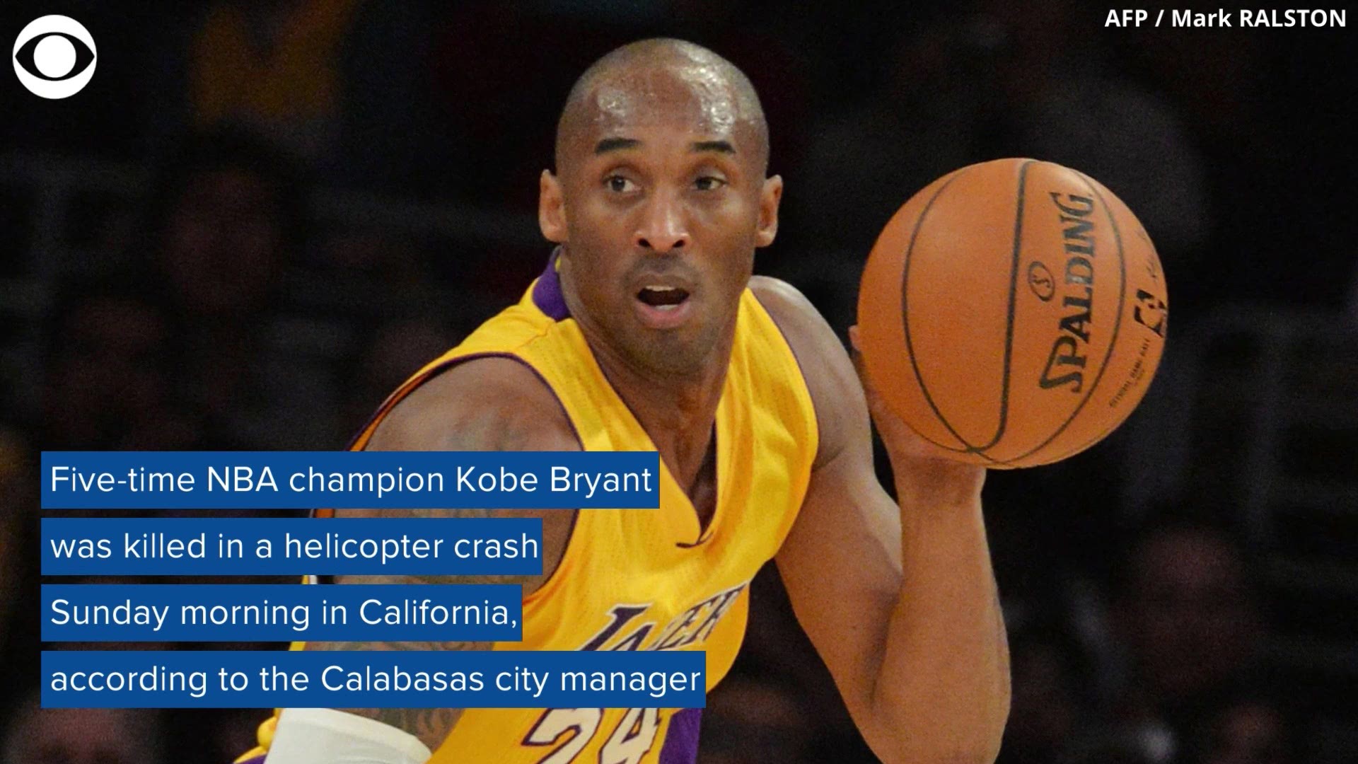 NBA legend Kobe Bryant was killed in a helicopter crash Sunday morning in California, according to officials in Calabasas.
