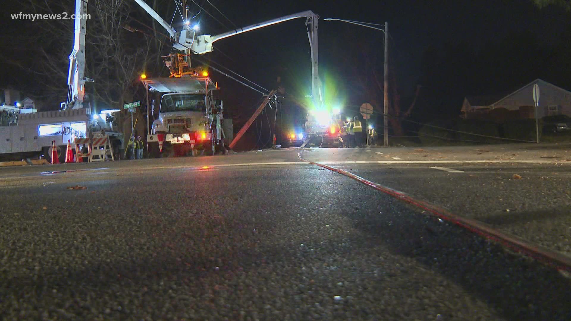 The power came back on late Wednesday night, but it will take longer for the damage to be repaired.