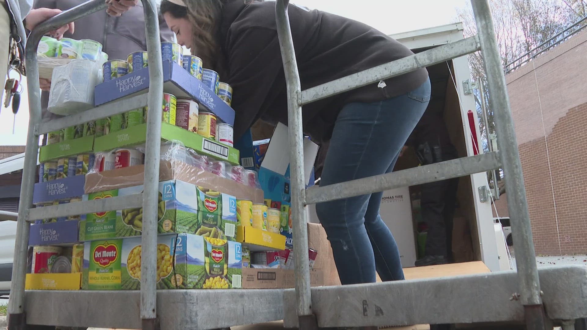 Donations were collected last month in exchange for free oil changes. On Wednesday, the food was dropped off at the Guilford Co. Reentry Council.