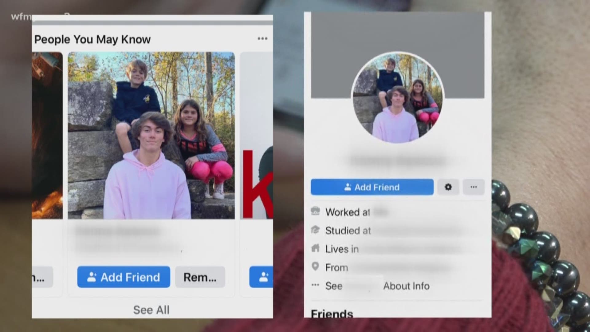 Archdale mom Becky Smith says she didn't think too much about her Facebook privacy settings, but then she saw her kids' picture being used as a stranger's profile ph