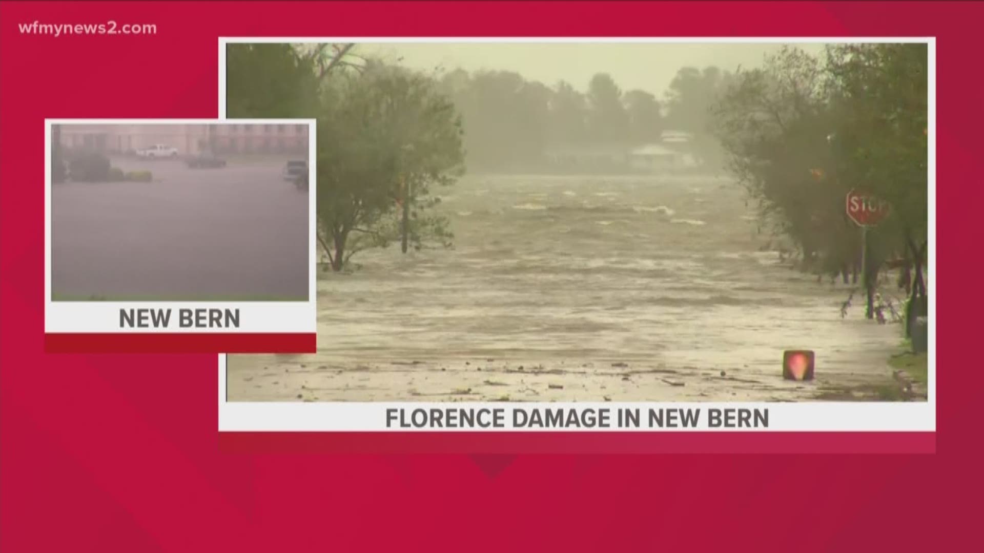 New Bern Bridge During Hurricane Florence