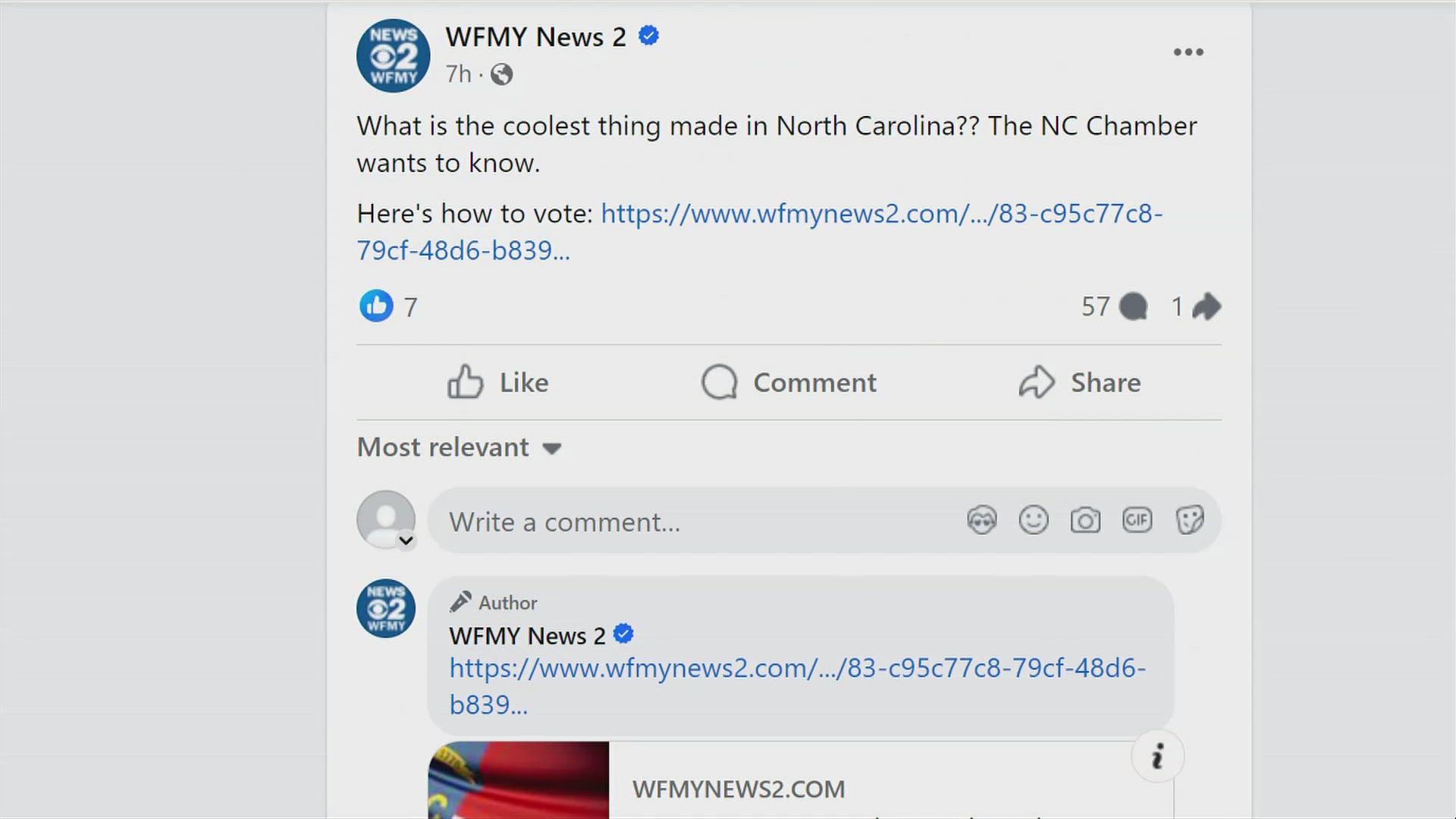 You can vote on what you think is the best thing to come out of North Carolina.