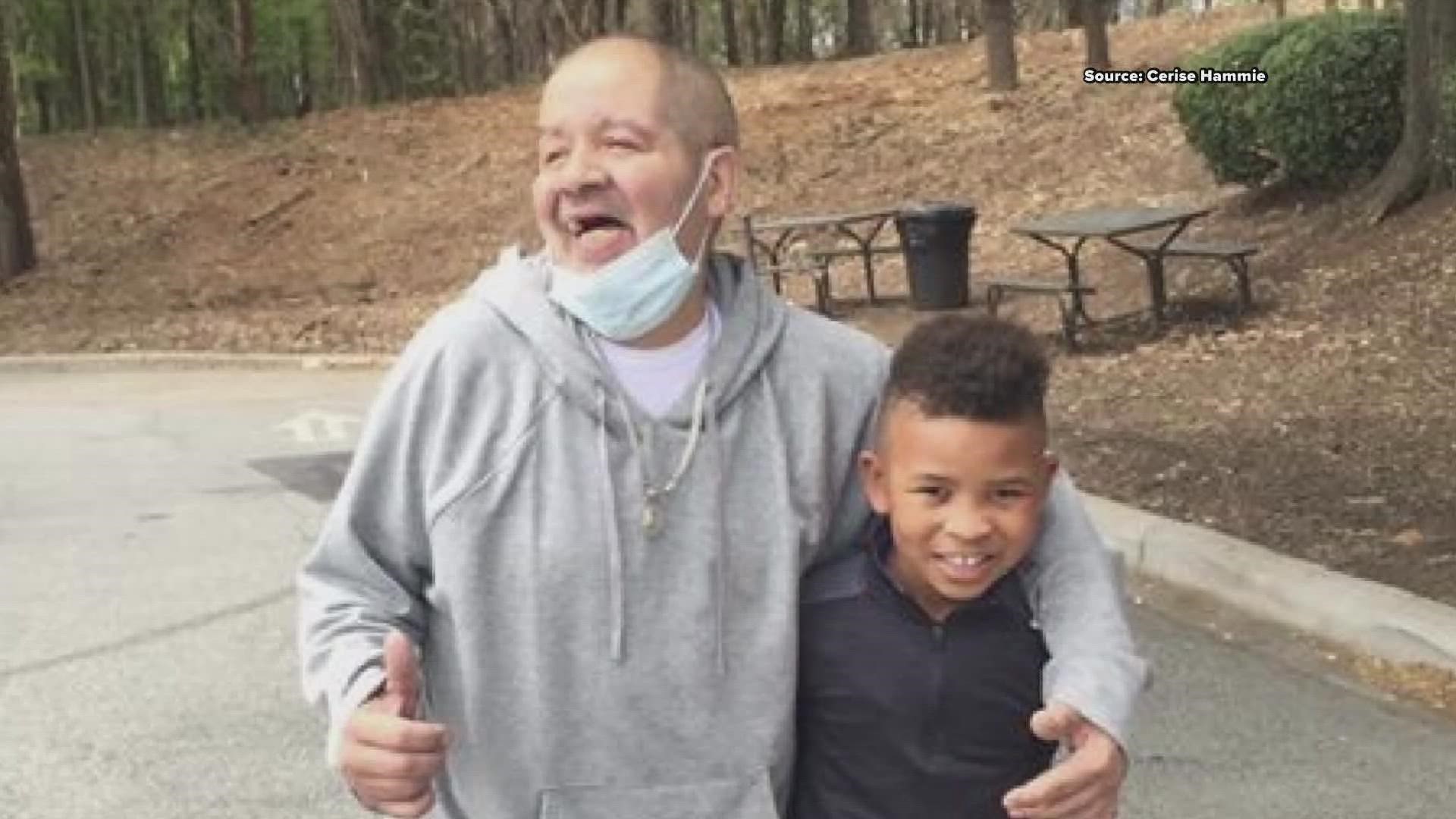 An 8-year-old is being hailed as a hero after rushing into action to save his grandfather from drowning.
