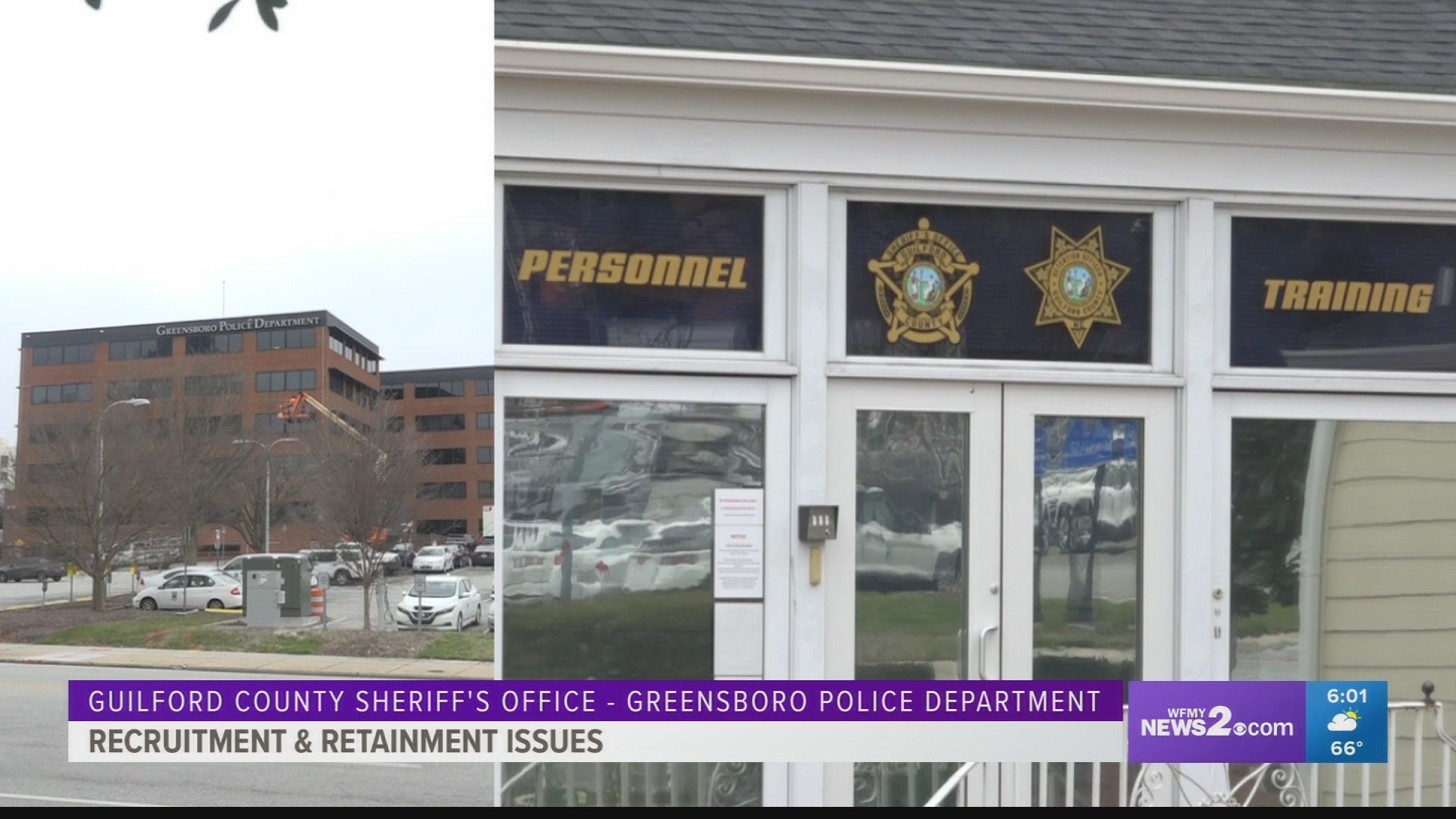 Greensboro police say they have about 40 vacancies, the Guilford County Sheriff’s Office has 23 and a need for detention officers.