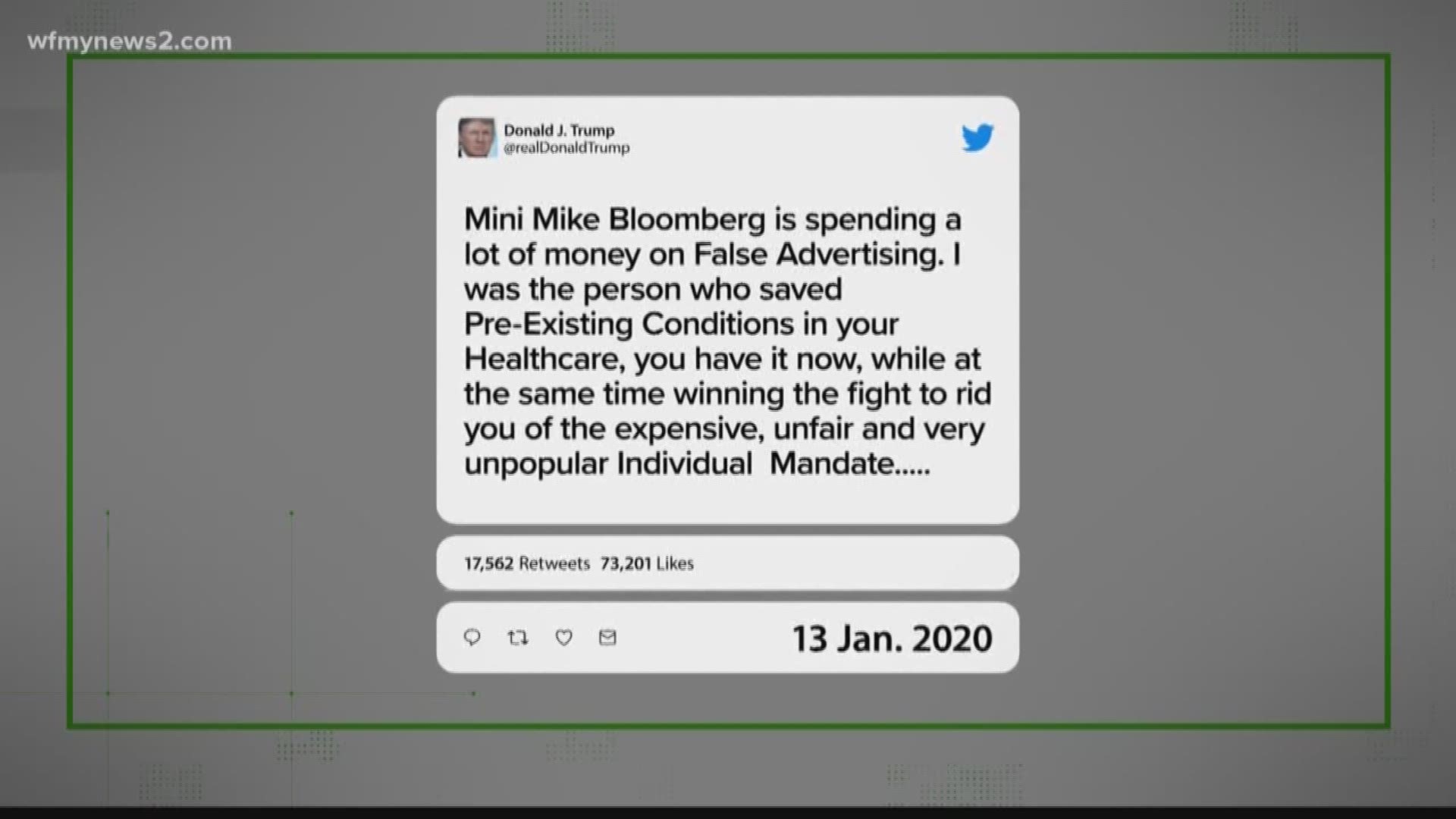 An ad for Mike Bloomberg's presidential run makes one claim. President Trump made another. Which is true?