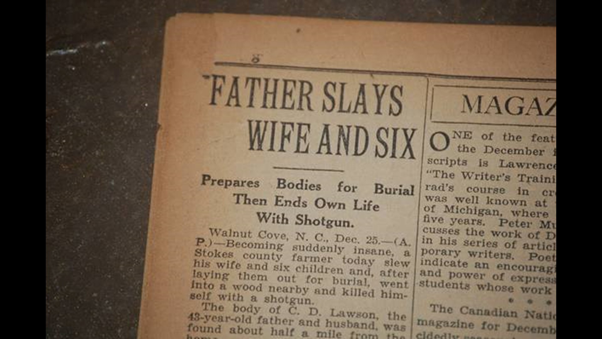 1929 Lawson Family Christmas Day Massacre In Stokes Co. | wfmynews2.com
