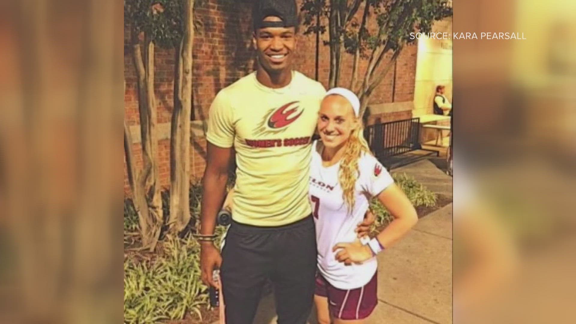 RJ and Kara Pearsall met in 2013. They were both student-athletes at Elon at the time.