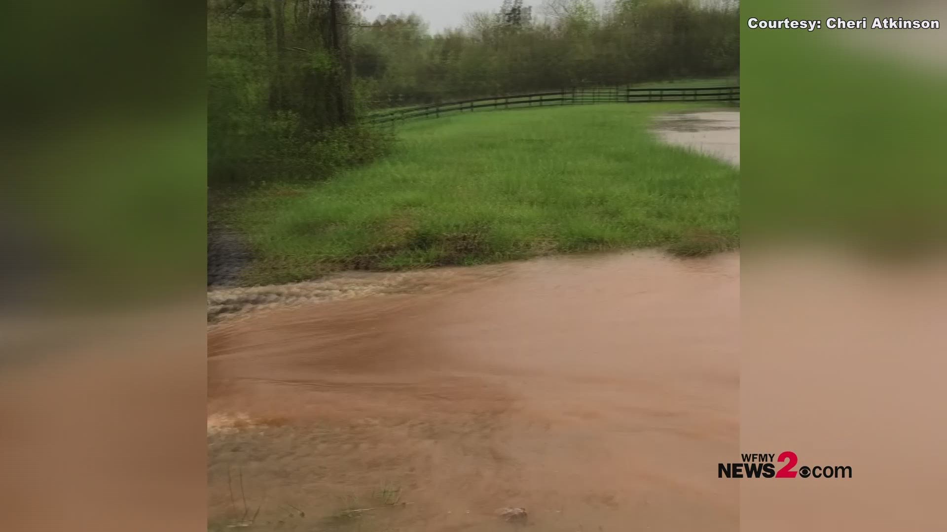Rain brought flooding to parts of Pleasant Garden on Saturday.