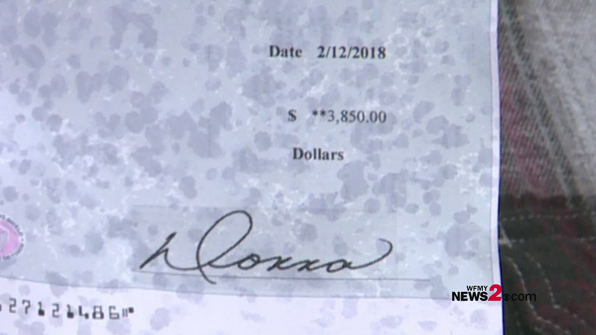 "I wanted $2,000 for the car but this was more than I was expecting." The check was for over $3,800. The buyer claimed the extra money was to cover the moving expenses for the car. But James' brother, Jerry, couldn't help but think something wasn't right