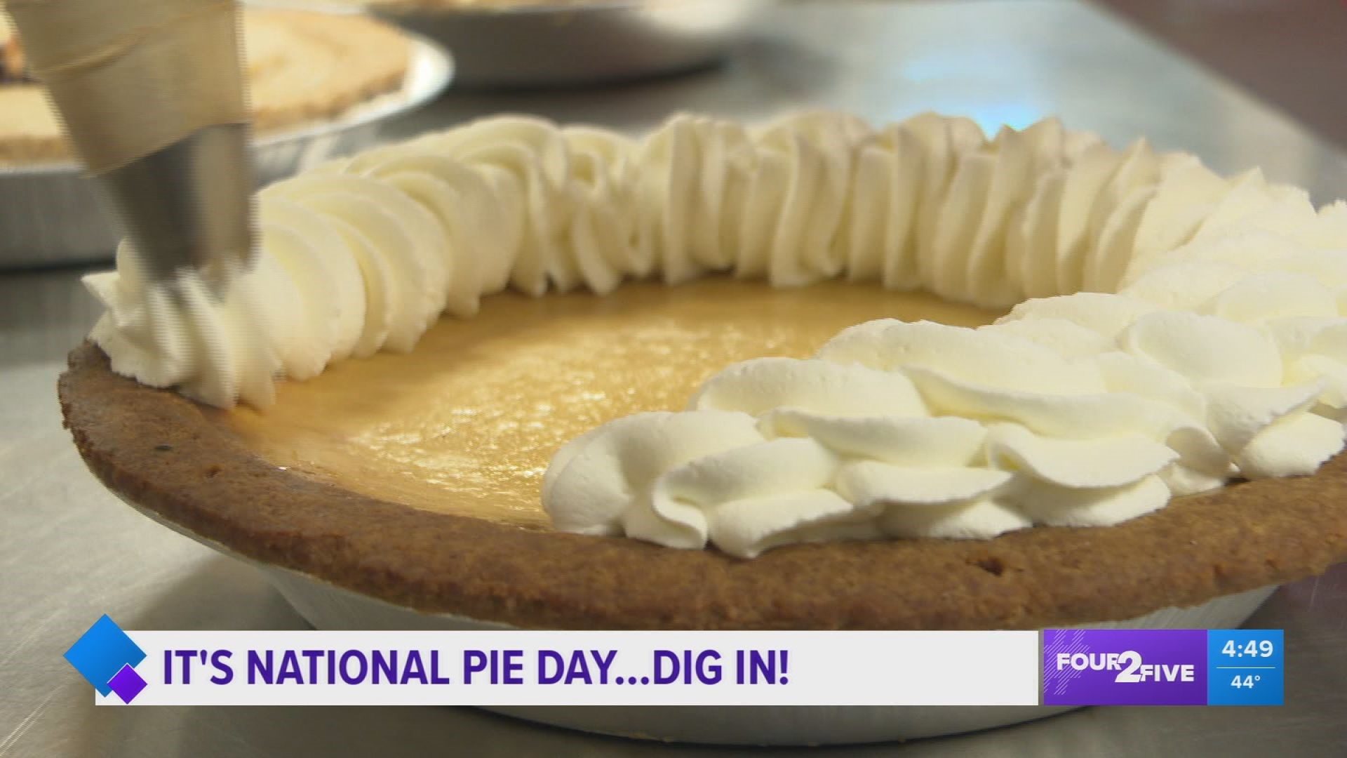 Eric Chilton makes a pit stop at the Cherry Pit Café in honor of National Pie Day.