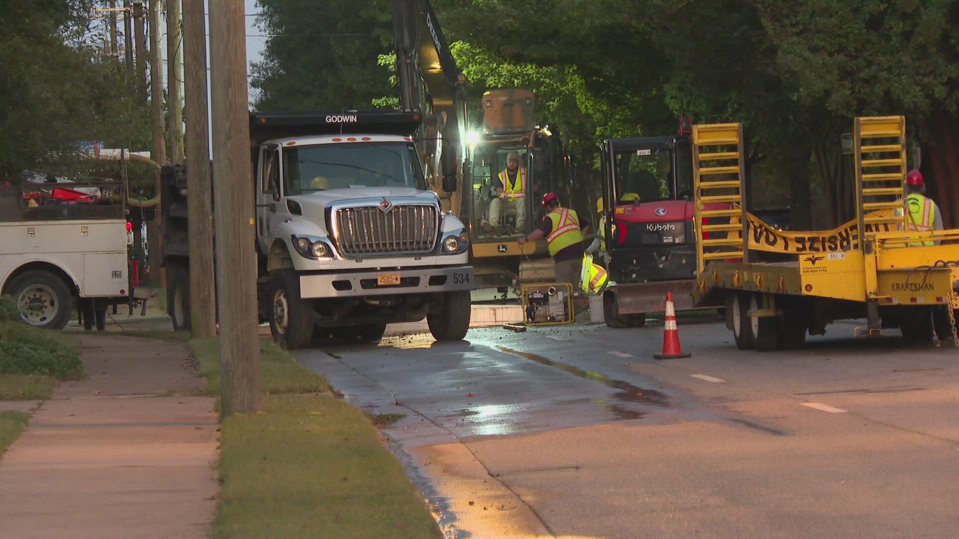 West Friendly Avenue closed due to water main break, city says ...