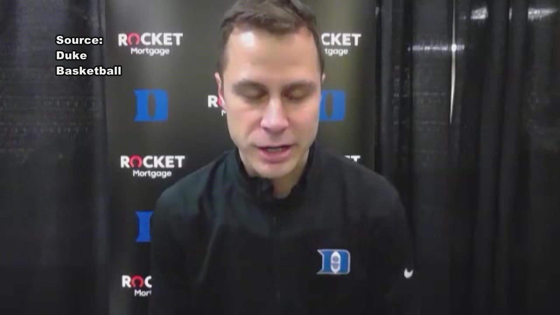Scheyer was the Blue Devils acting Head Coach with Mike Krzyzewski out with a non COVID-19 related illness.