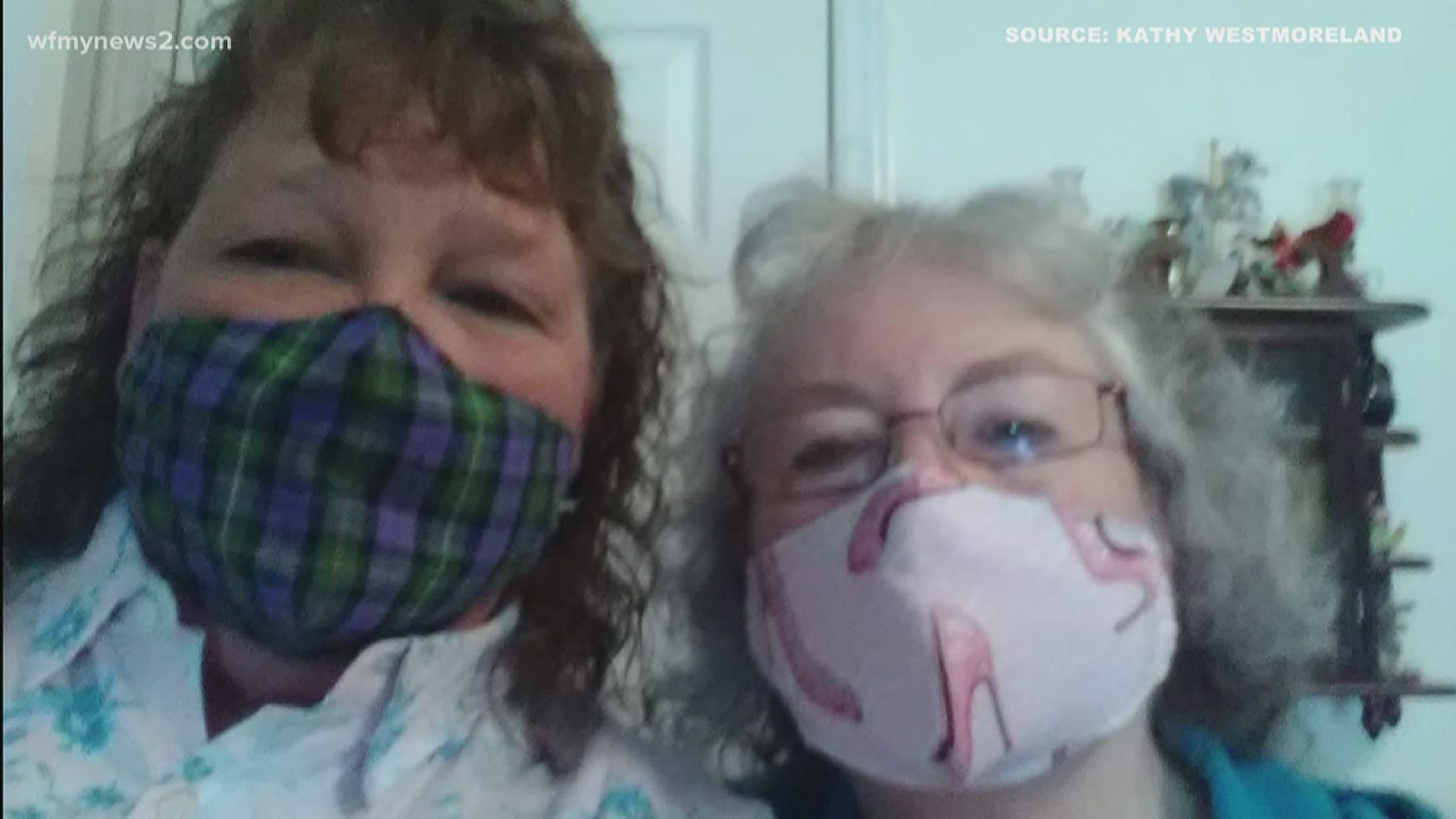 Kathy Westmoreland has always worn masks for health issues. Now, she makes them for others.