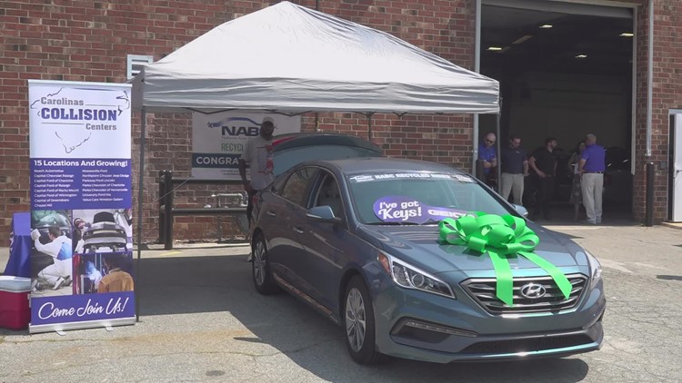 'I never thought I'd get picked, but when I did. All I could say was WOW' Greensboro dad wins a car in a raffle.