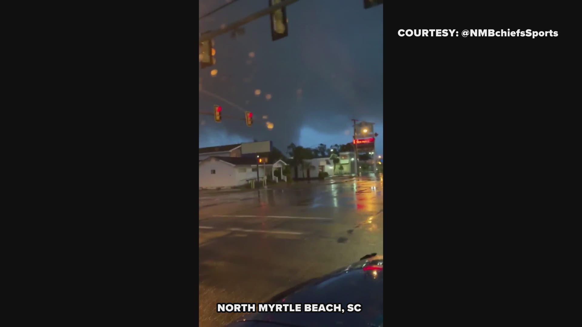 Videos show at least two tornadoes that touched down early Thursday morning in Pender County, NC and North Myrtle Beach, SC. Strong winds from Dorian prompted tornado warnings for several coastal counties.