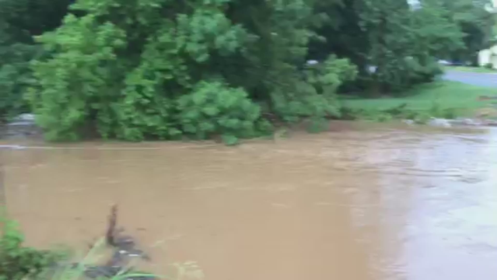 Buffalo Creek rose 13 feet in an hour and a half Sunday afternoon according to Chief  Meteorologist Tim Buckley.