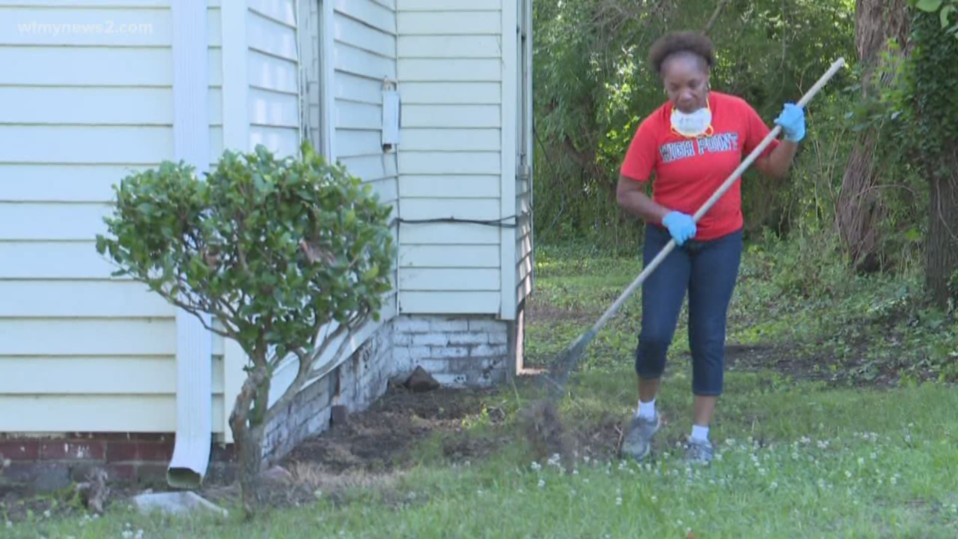 People spent their day helping to repair and restore the legendary John Coltrane's childhood home in High Point.