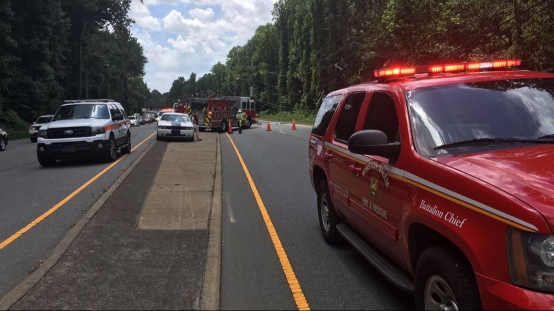 Firefighters Rescue People Trapped In Car After Silas Creek Parkway ...