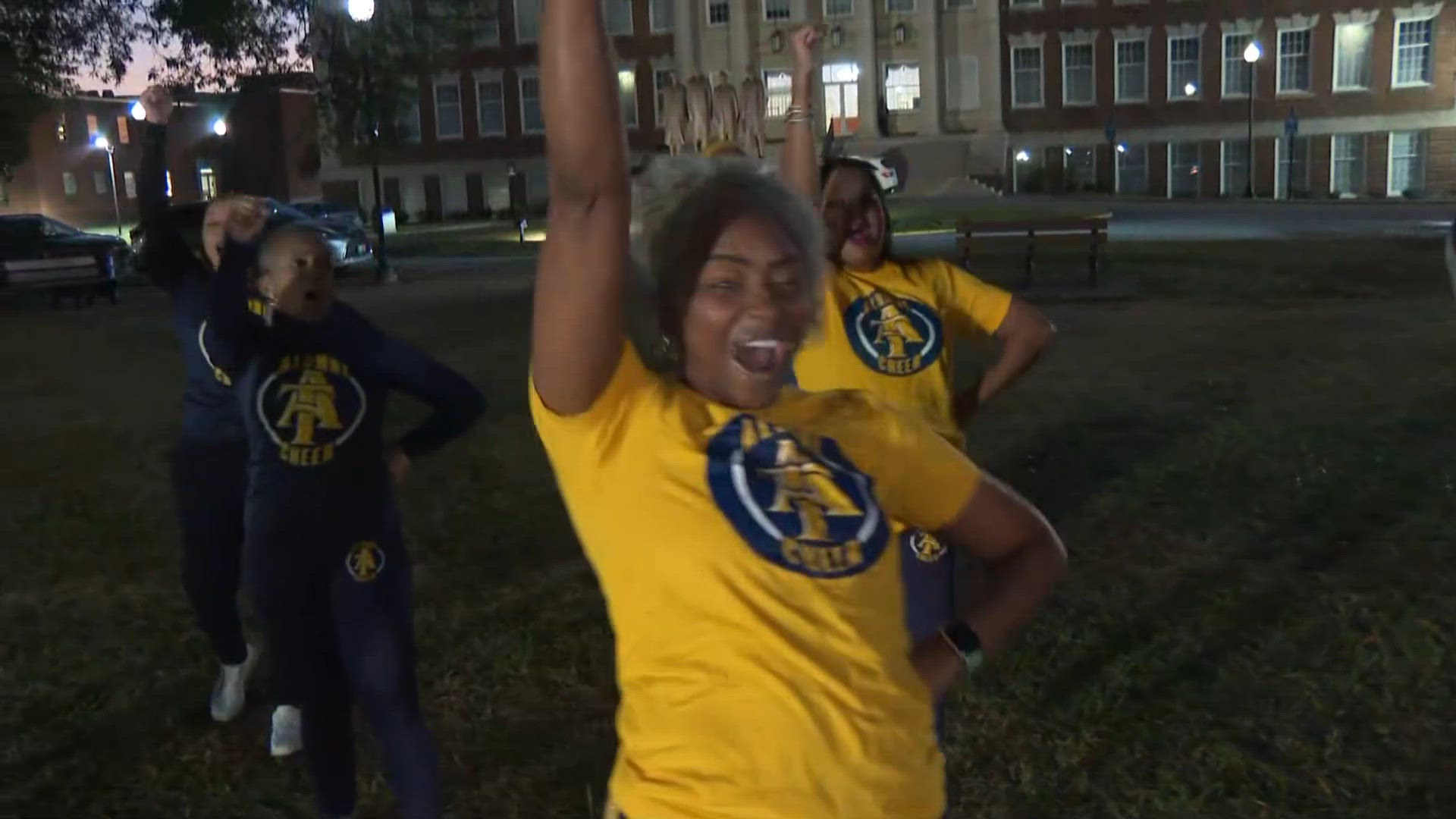 The Aggie Alumni Cheer Association is ready for Saturday's Homecoming ...