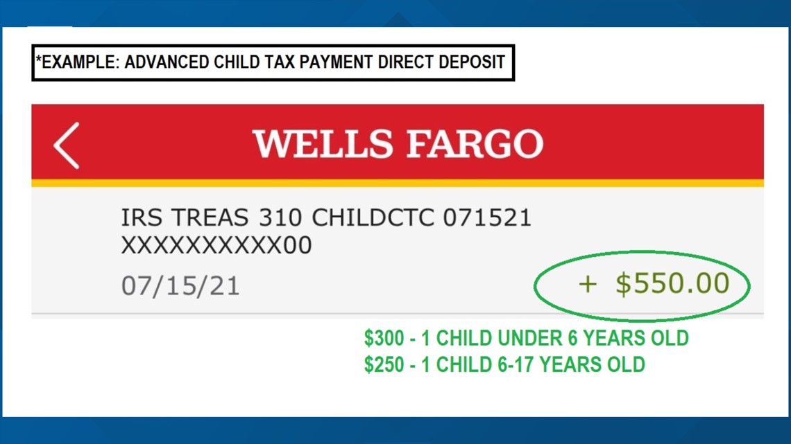 Advanced Child Tax Credit payments come through direct deposit