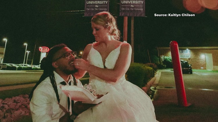 High Point married couple takes wedding photos at Cook Out