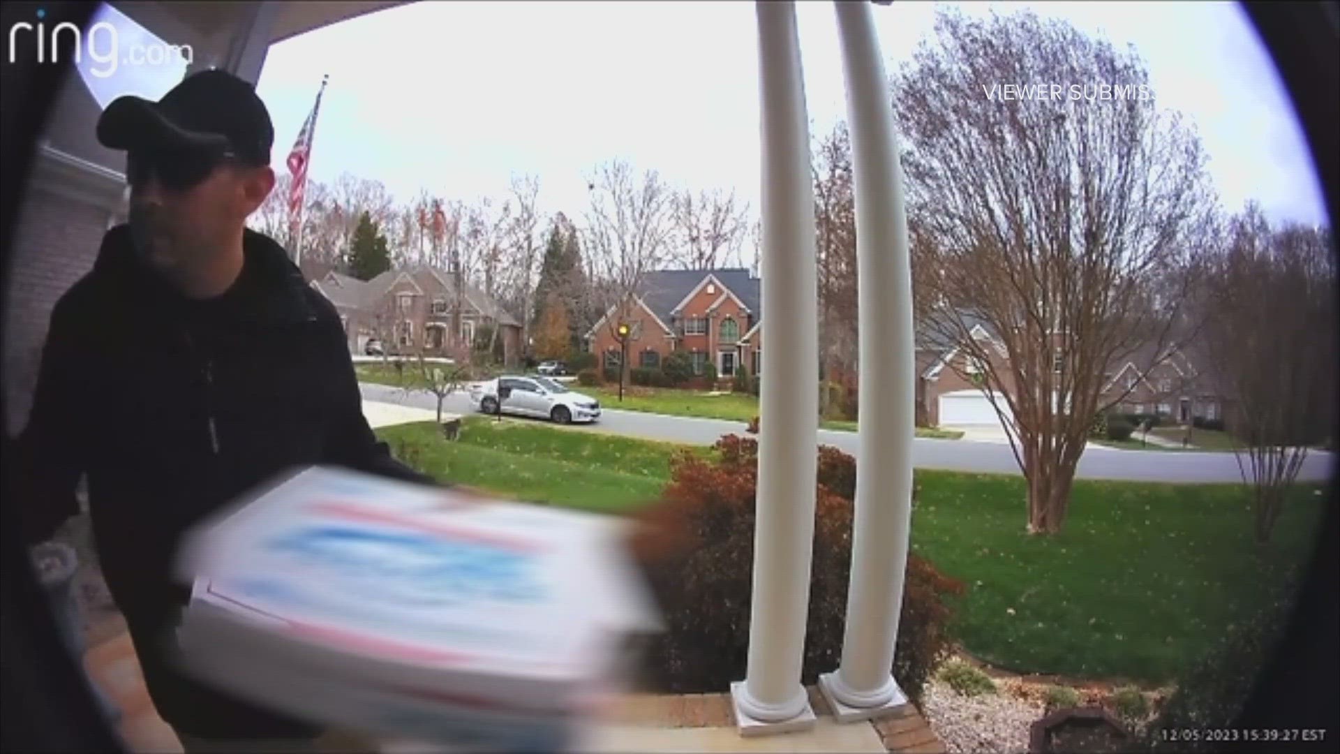 Ring doorbell camera captured the moments leading up to the incident.