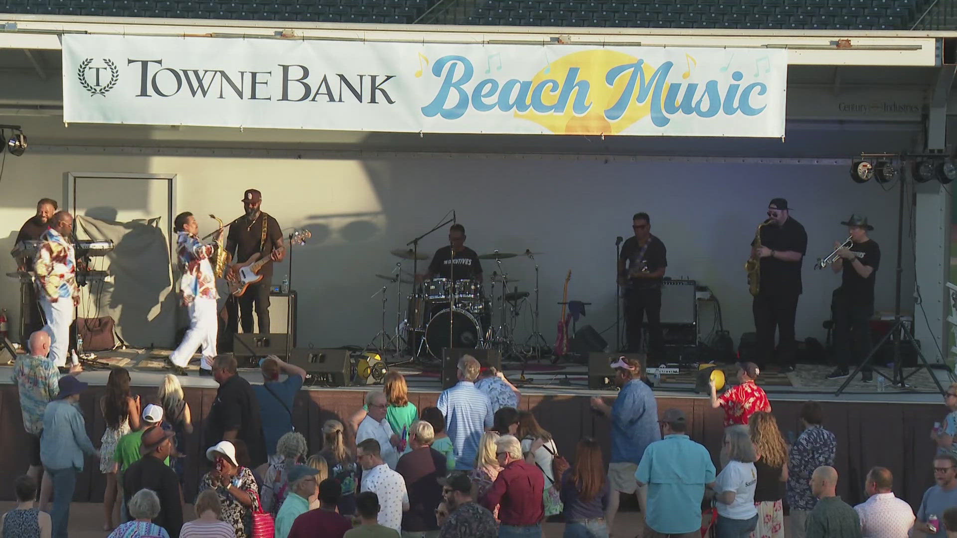 Thursday marked the first day of the season when a beach music band rocked the Hoppers’ stadium.