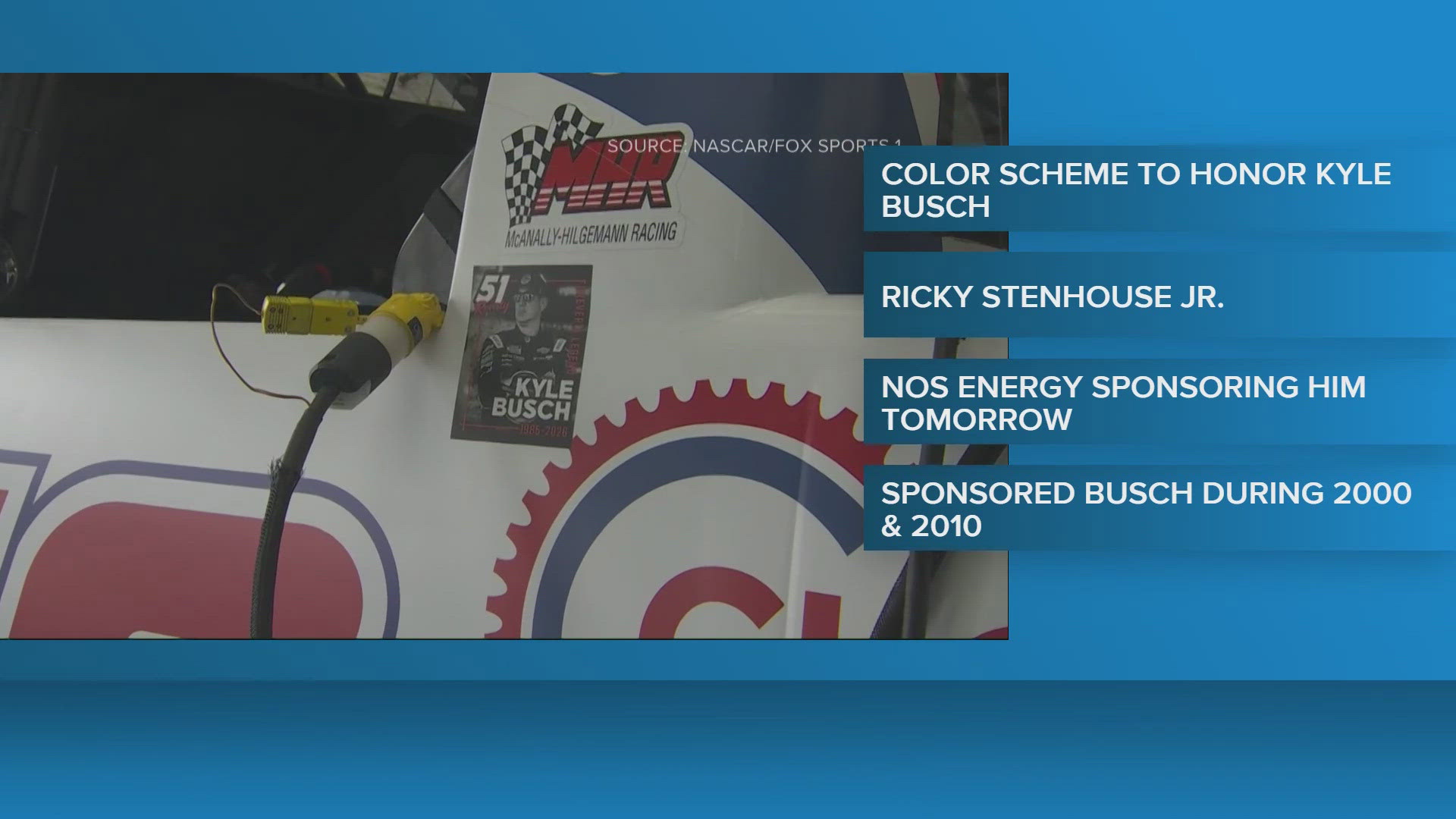 Late NASCAR legend Kyle Busch honored with special color scheme in ...