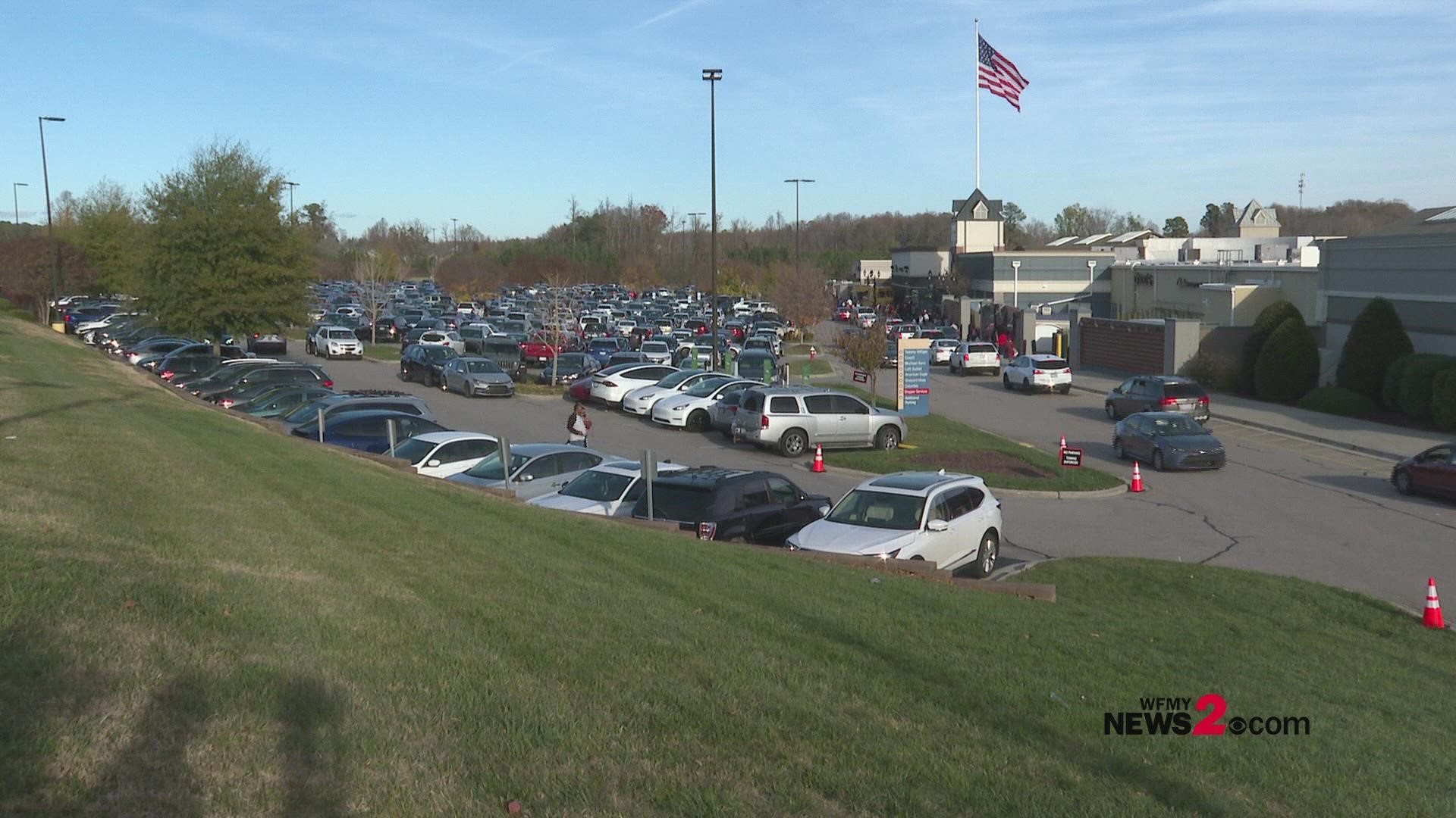 Black Friday shopping may not be losing its popularity in places like the Tanger Outlet shopping center in Mebane, NC.
