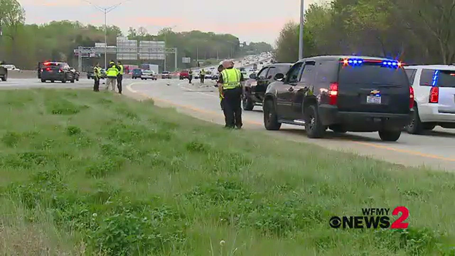 A crash with injuries caused traffic delays at the Sandy Ridge Road on-ramp at I-40 east in Greensboro on Tuesday morning.