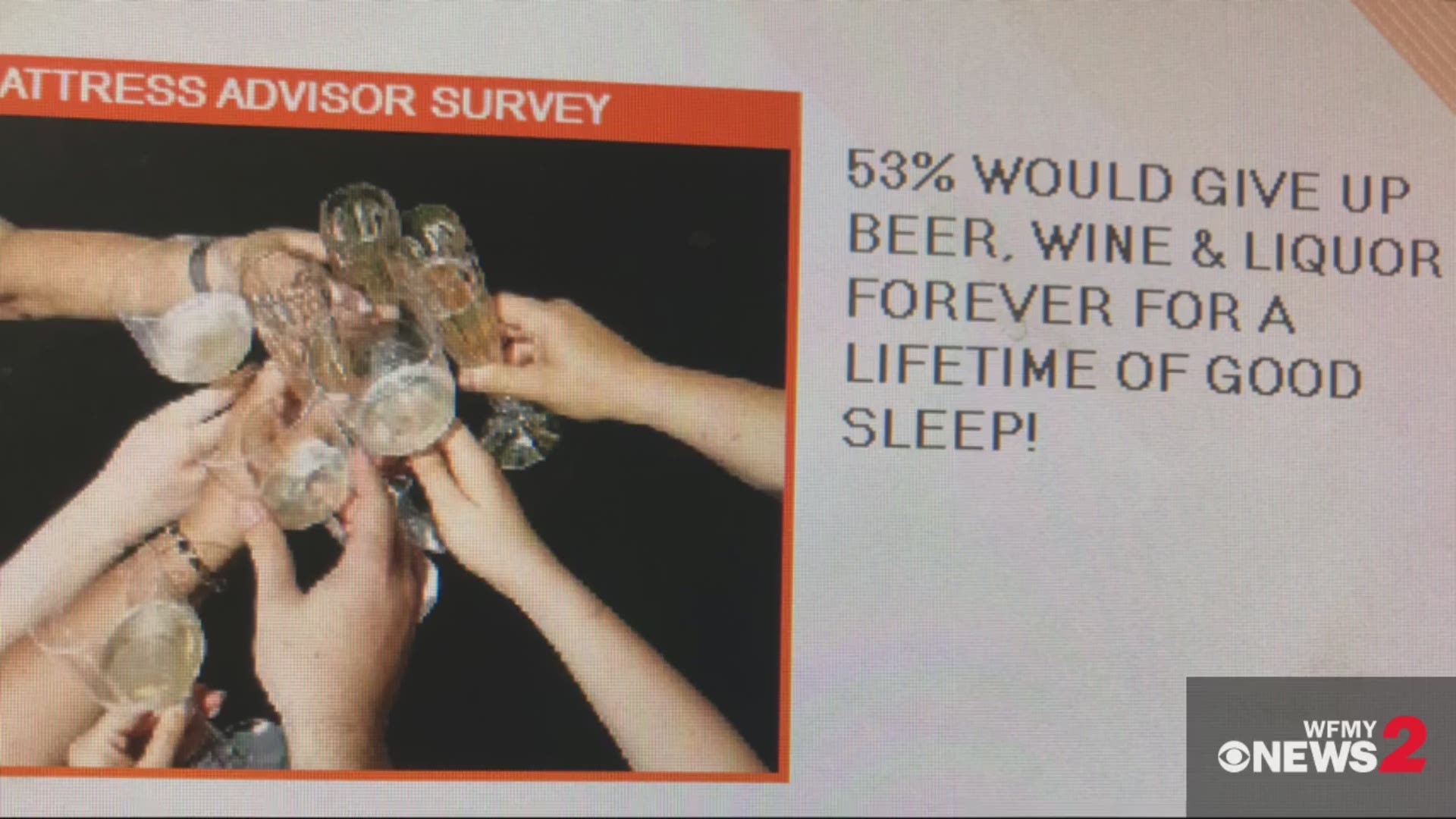 Sleep survey. What would you be willing to give up for a lifetime of good sleep?