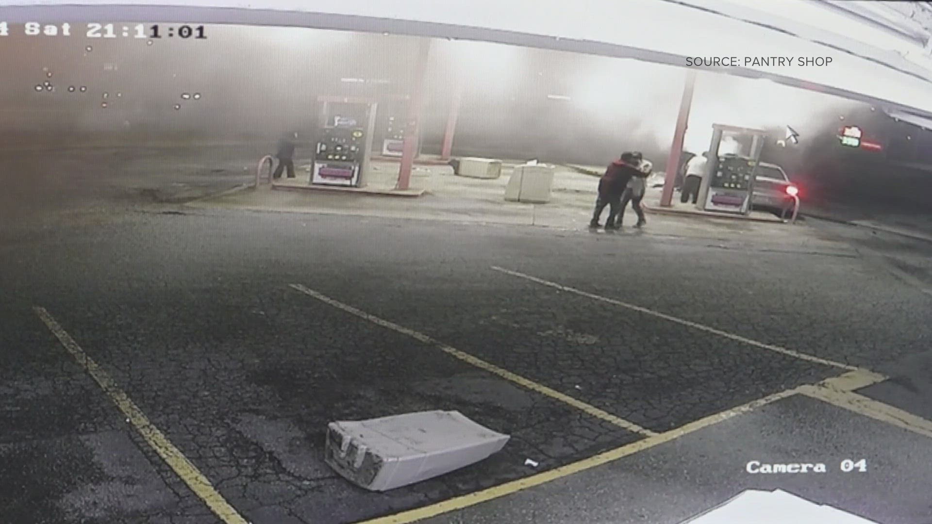 Check out the incredible security video of a car smashing into a gas pump.