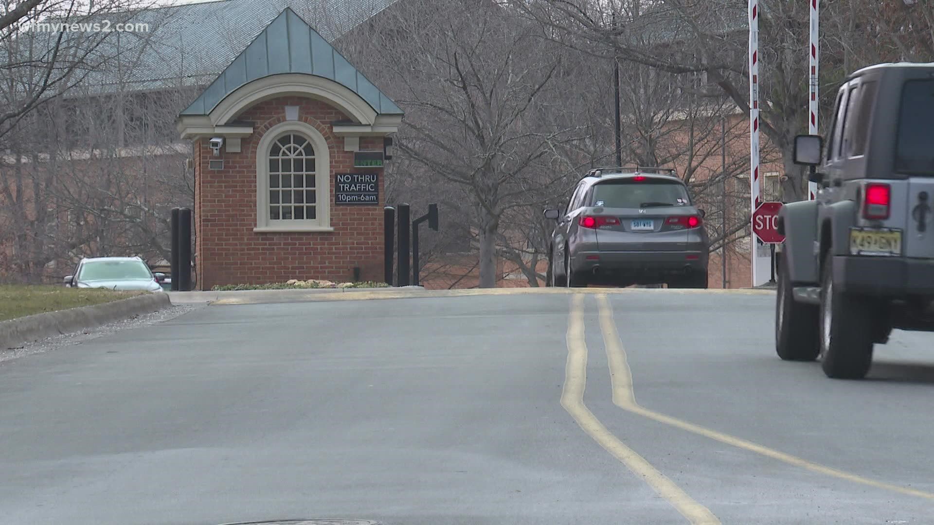 The Wake Forest University campus is not within the one-mile radius but parts of off-campus housing are in the area.