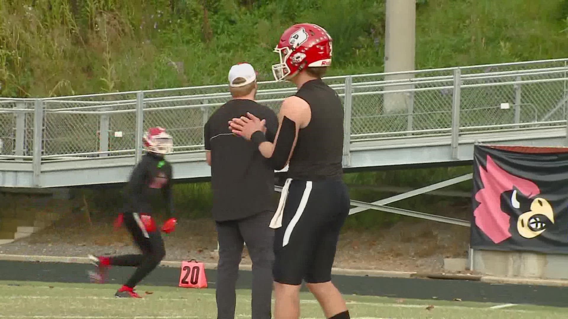 Senior quarterback Folger Boaz is the all-time passing leader in Surry County.