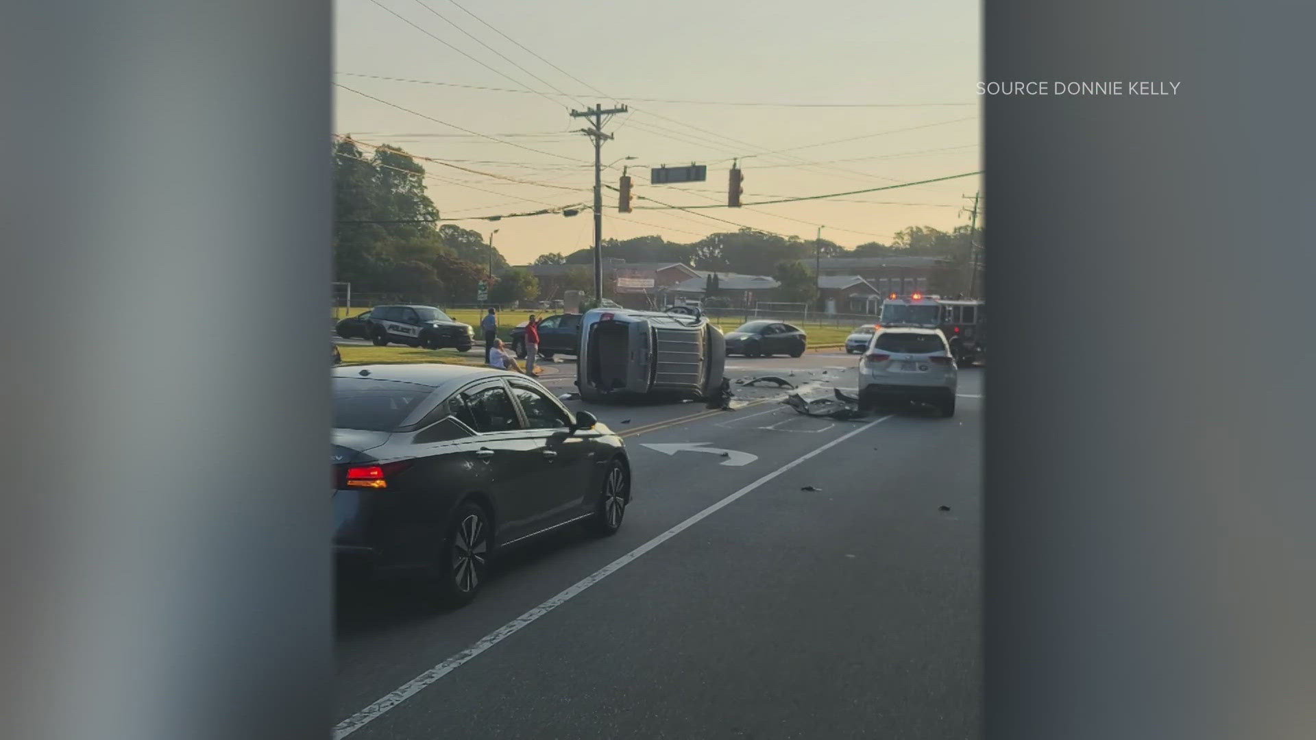 A crash occurred around 7:40 a.m. and remains an active accident, according to the Greensboro Police Department.