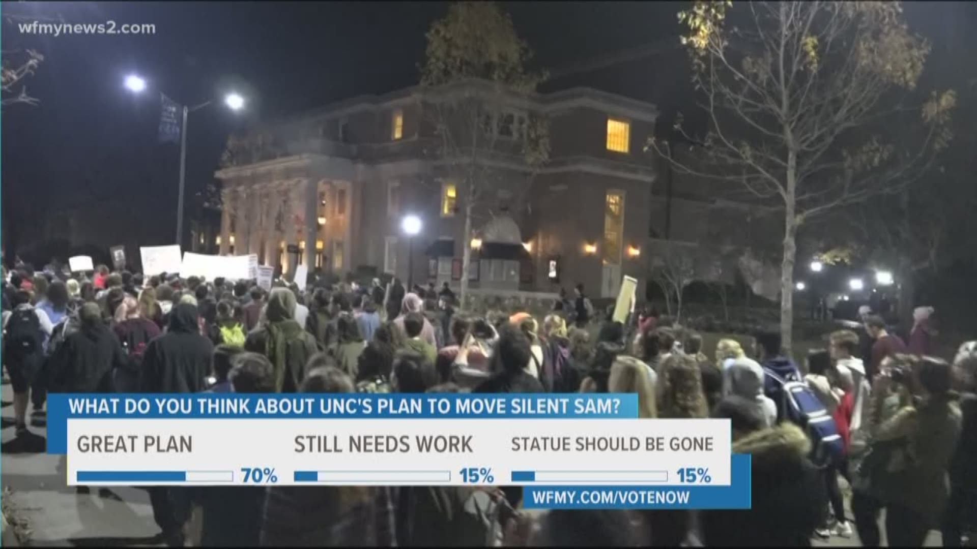 Protesters disagree with the UNC's plan to develop and house the confederate statue on South Campus.