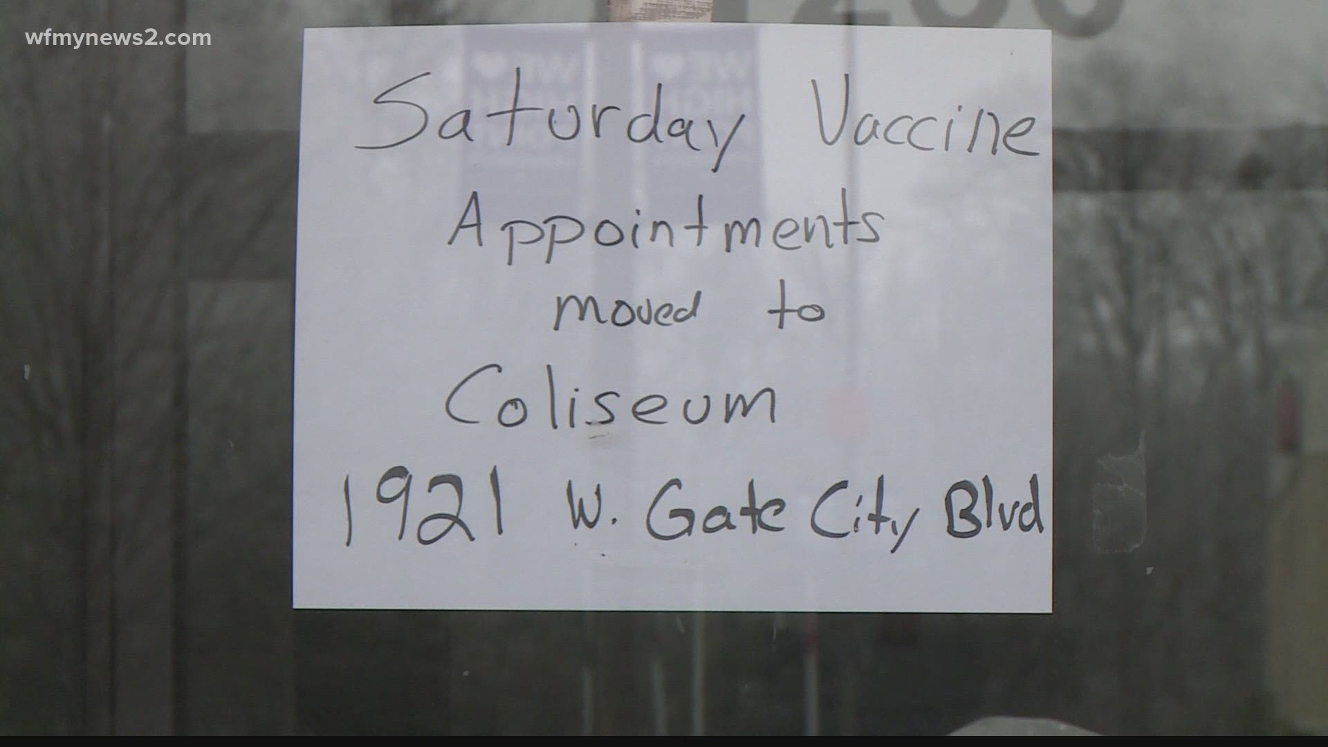 The Guilford County Health Department says 550 people were scheduled to get their vaccine at the High Point clinic today.