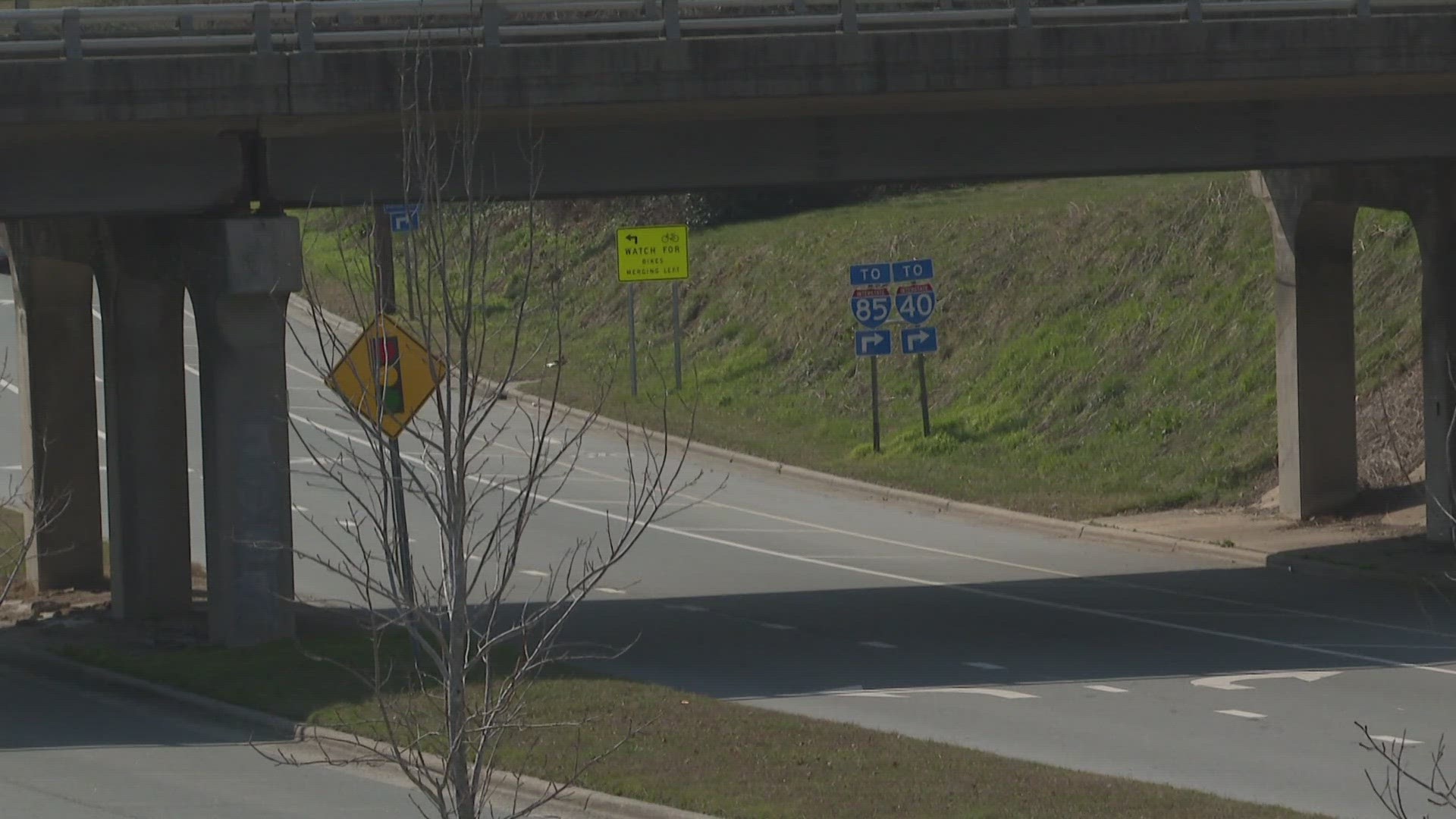 The City of Greensboro is installing pedestrian barriers under the Gorrell Street bridge.