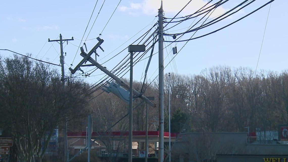 Strong winds take down trees, power lines in Guilford County ...