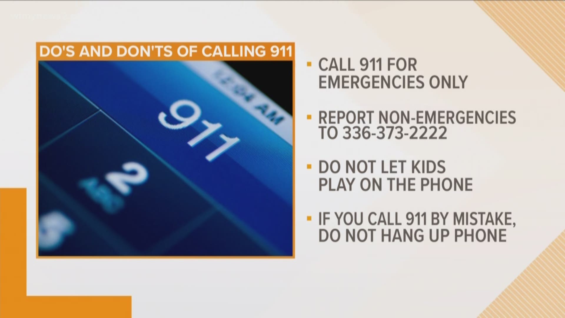 Guilford Metro 911 Reminds The Public To Only Call 911 For Emergencies