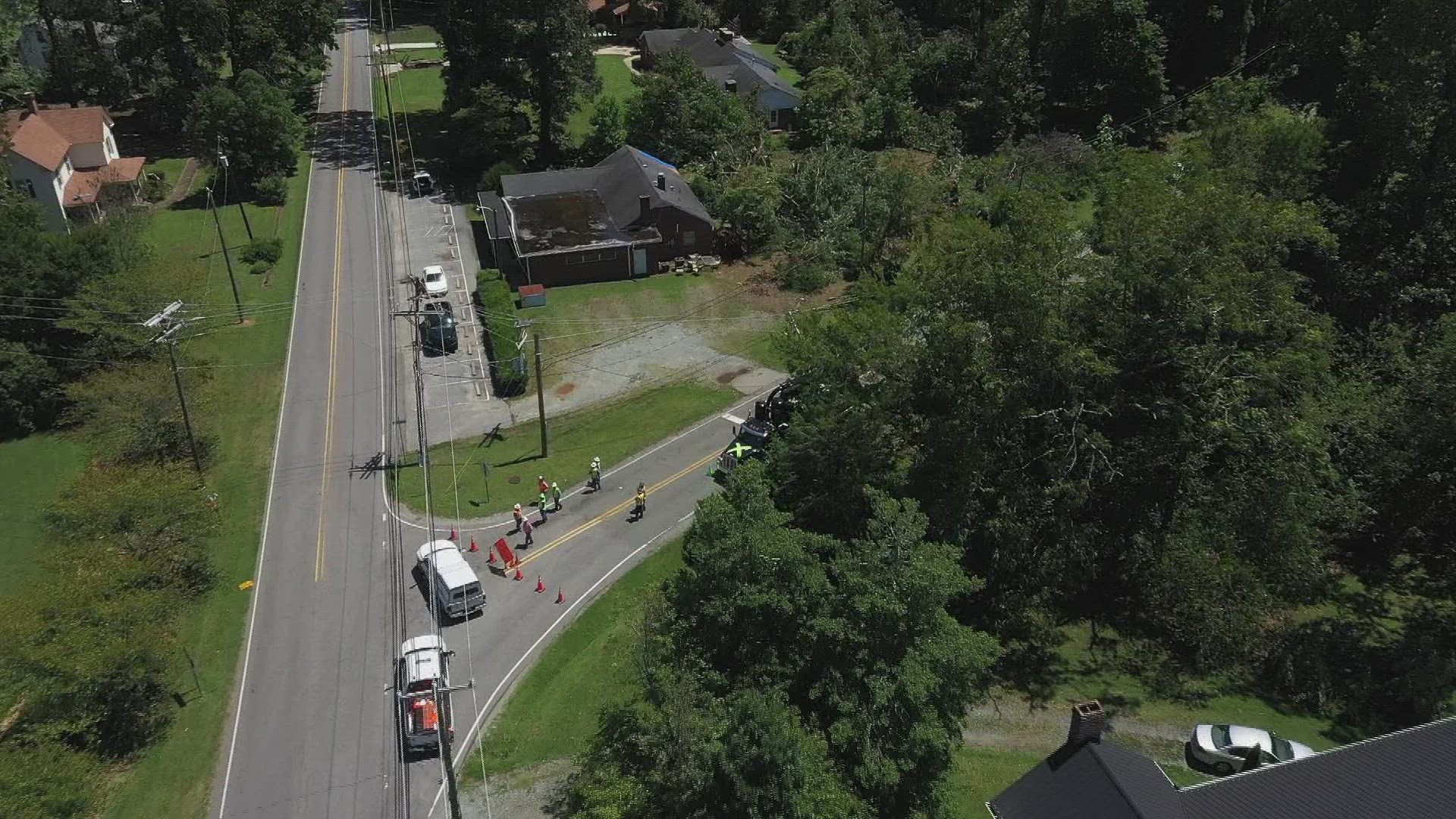 70-80 mph winds struck southern Guilford County on Tuesday afternoon. This was the damage