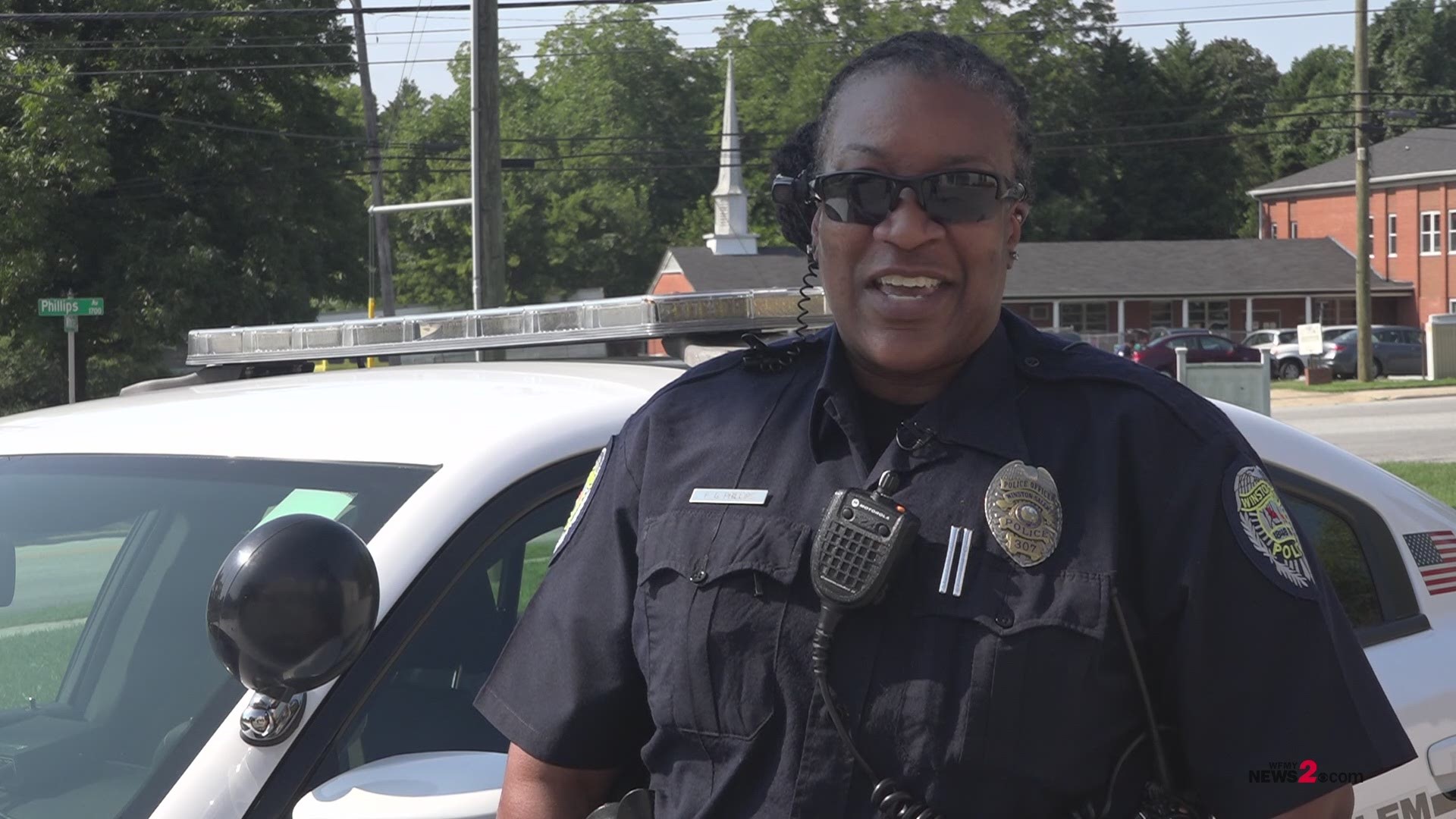 Winston-Salem Police Officer Flo Gregory Phillips sings the national anthem acapella style!