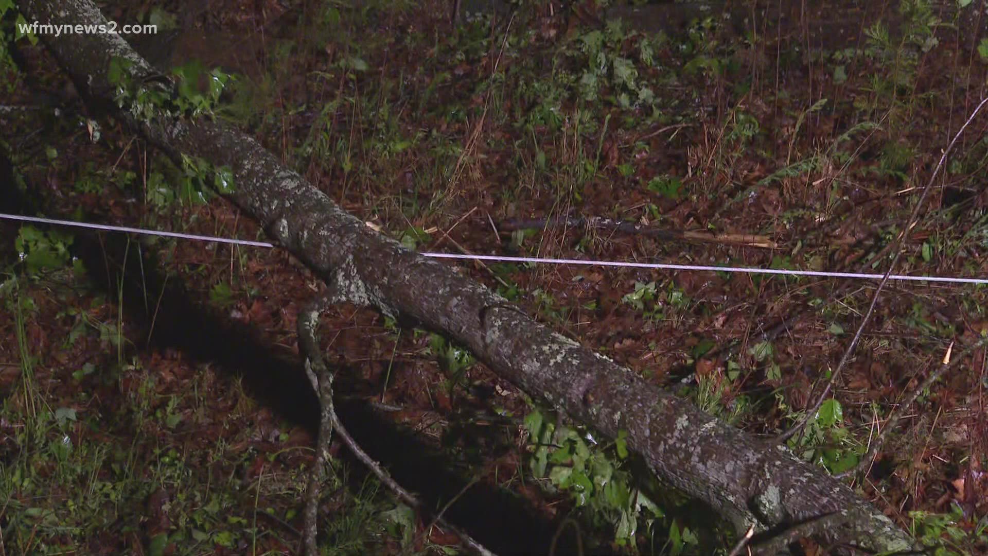 Roads across Rockingham County were inaccessible Friday night due to downed power lines and tree following a severe storm.