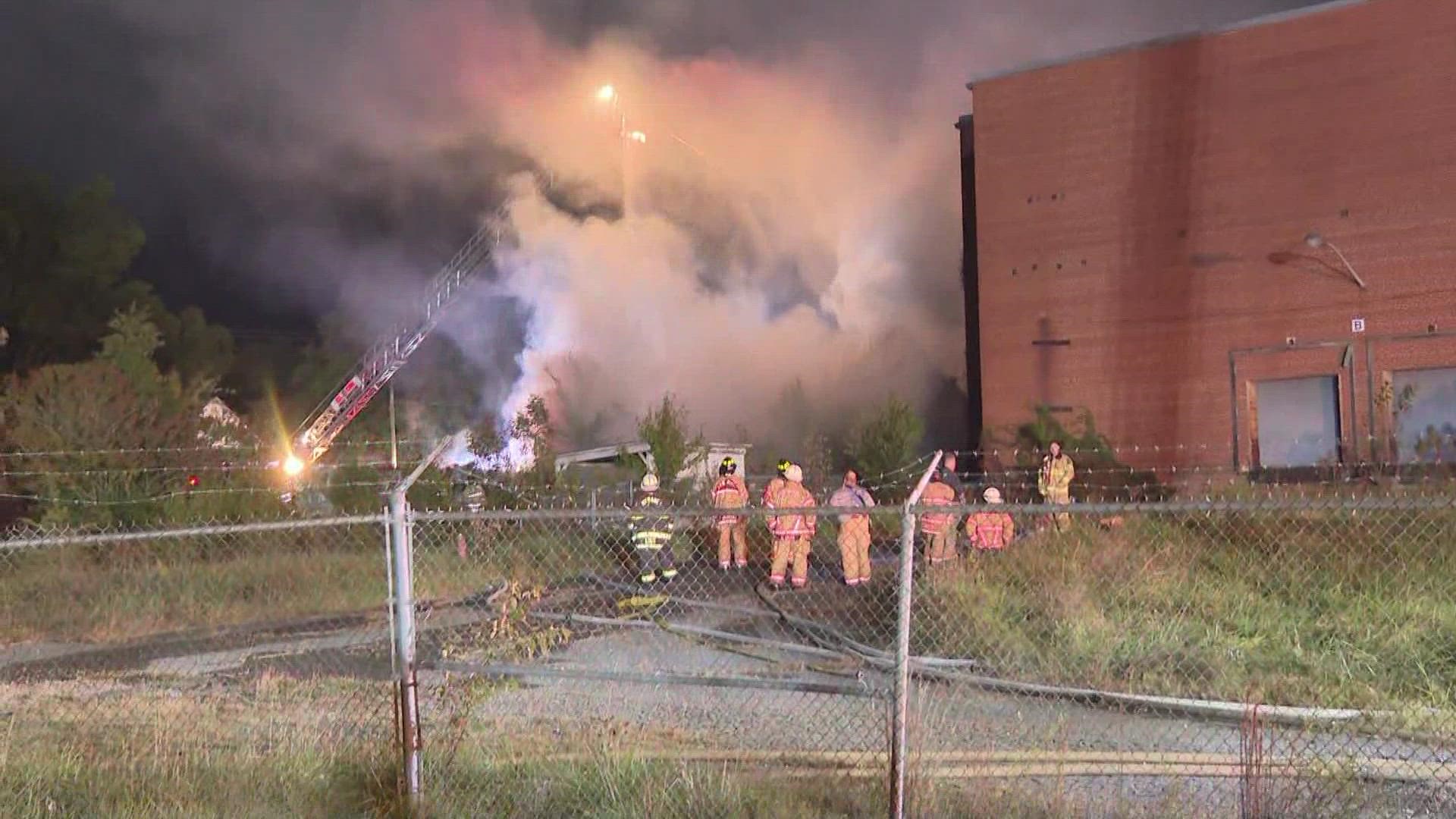 The old Culp Weaving Mill caught fire Tuesday night. Investigators said the building was in danger of collapsing.