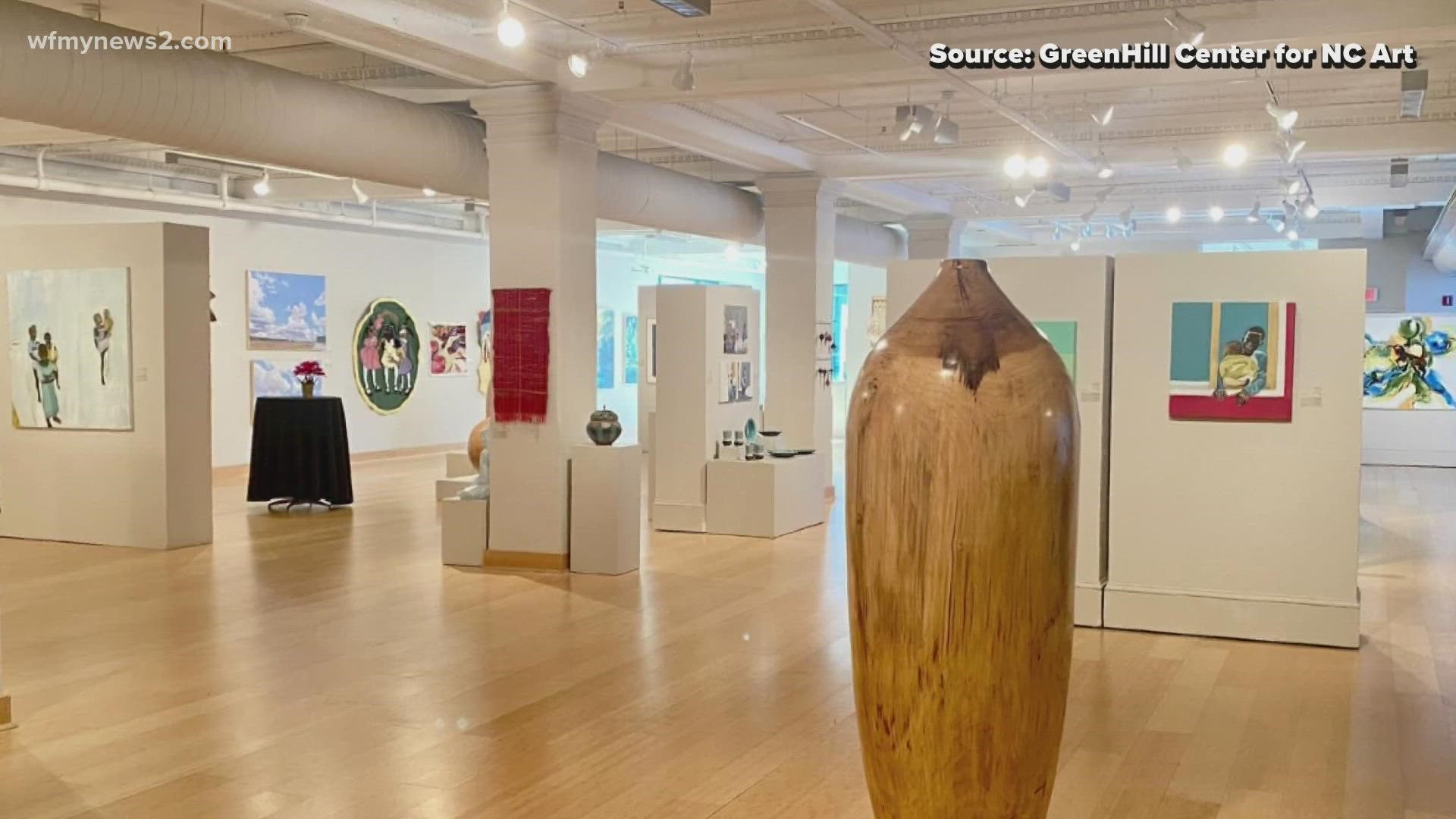 The Greenhill Center for North Carolina is hosting its winter art show. It features artists from all over North Carolina.