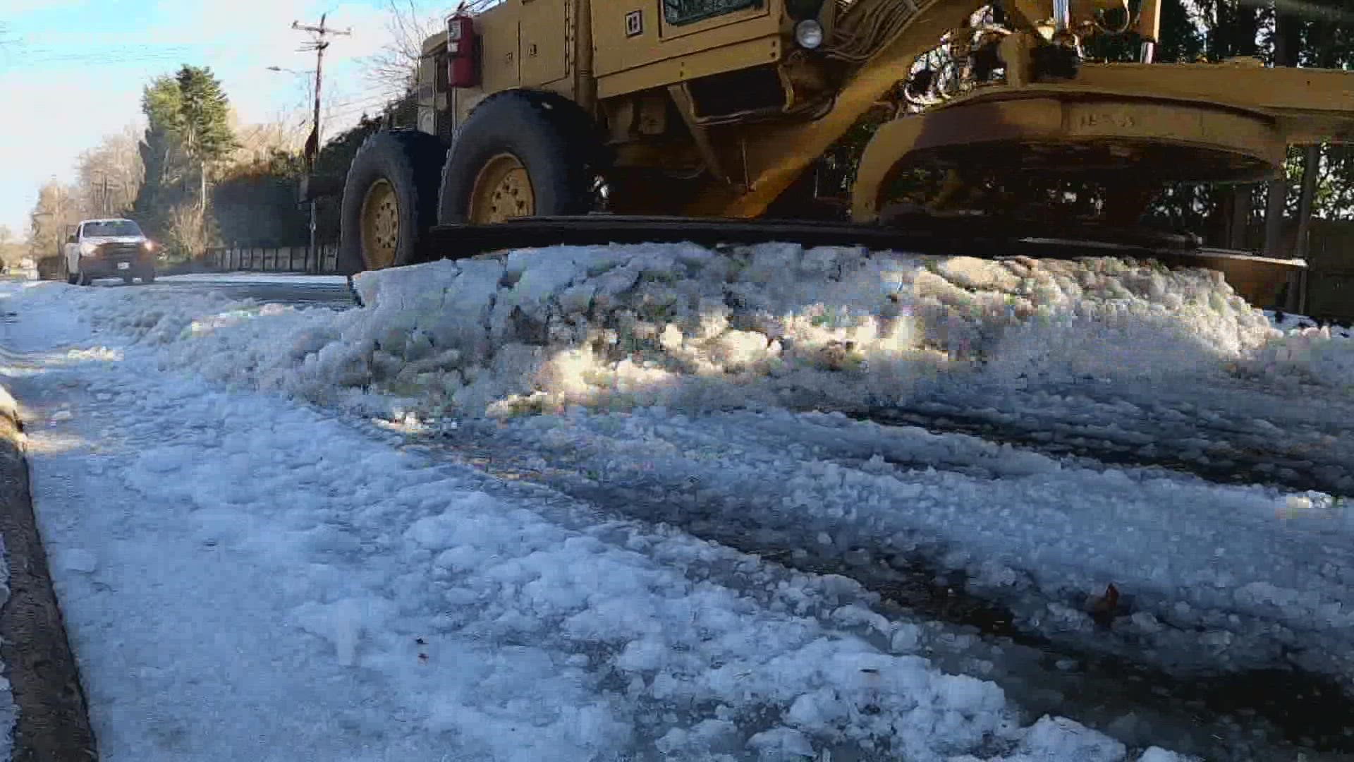 City officials said they plan to stage crews on the interstates and primary roads throughout Guilford County in preparation for the possible snow.