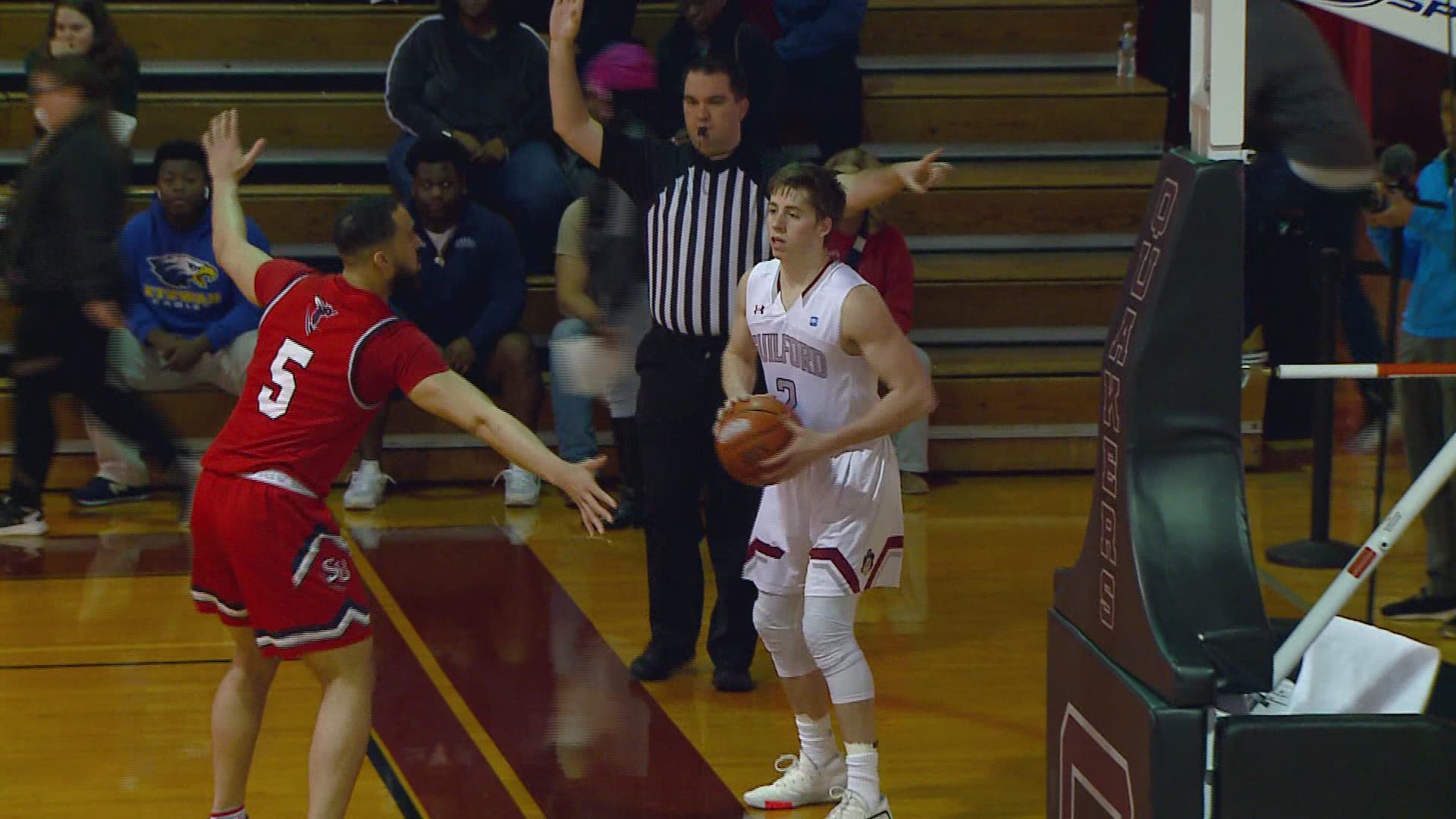 Kyler Gregory scored a game-high 18 points as the Quakers come away with the 85-52 win.